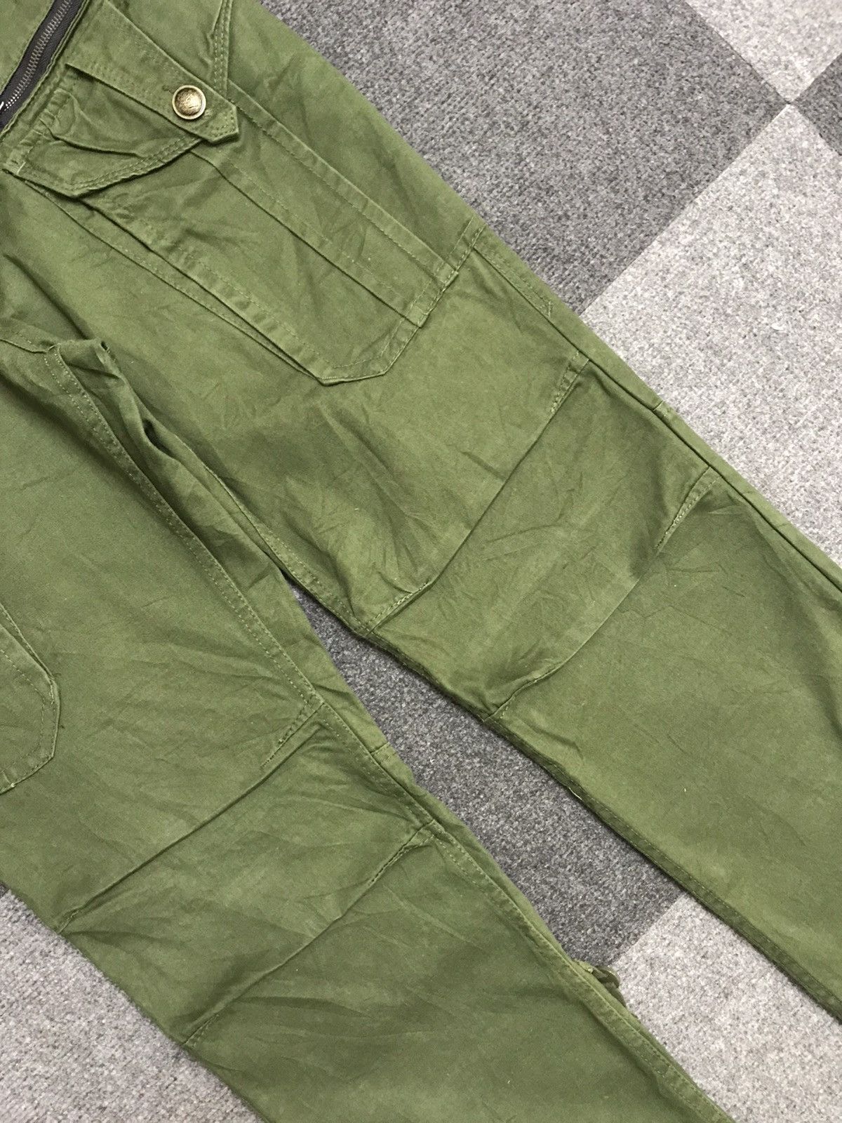 Japanese Brand Rare ALPHA CROUGE Japan Double Gardener Pockets Cargo Pant Size US 31 - 5 Thumbnail
