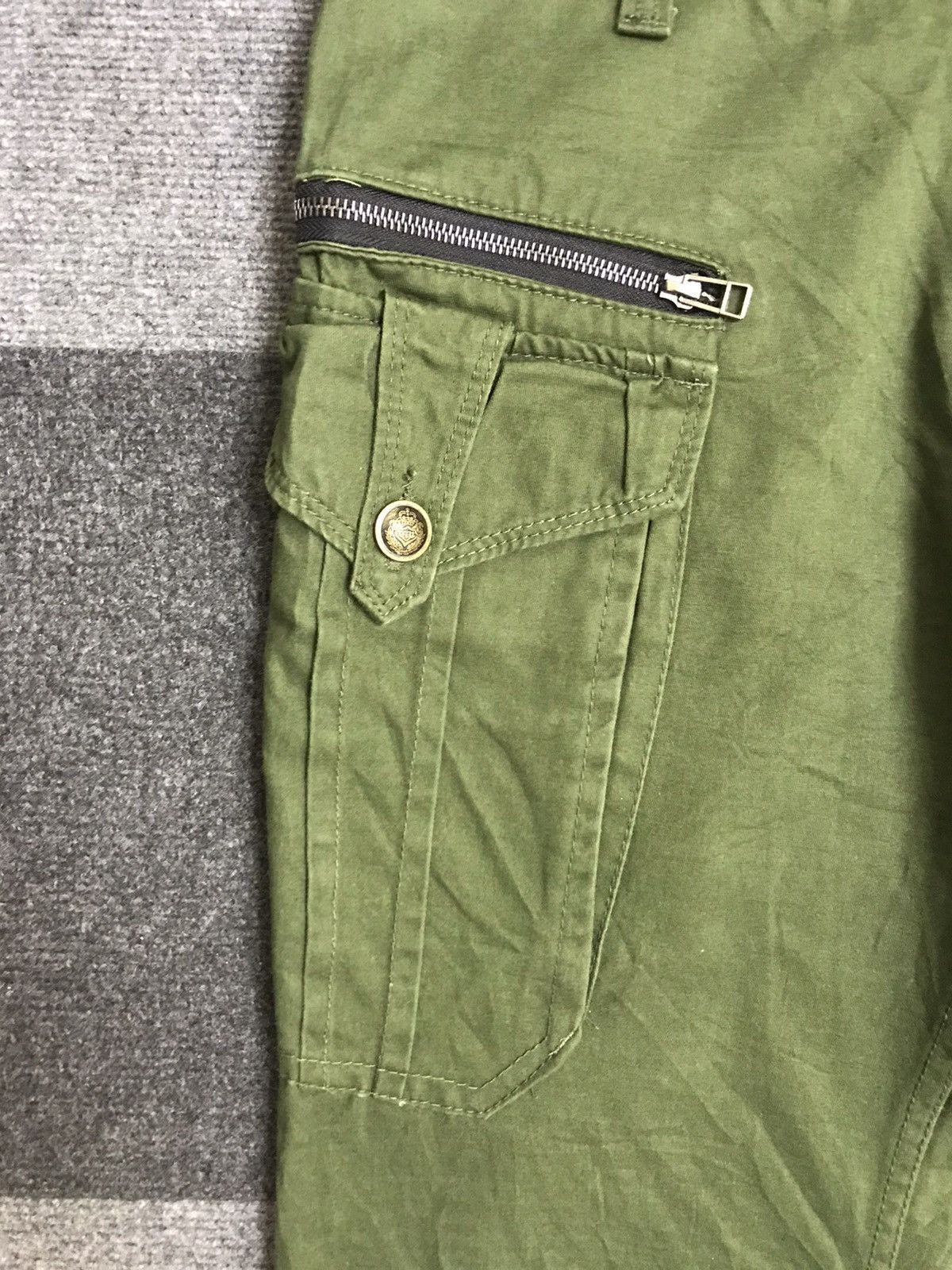 Japanese Brand Rare ALPHA CROUGE Japan Double Gardener Pockets Cargo Pant Size US 31 - 8 Thumbnail