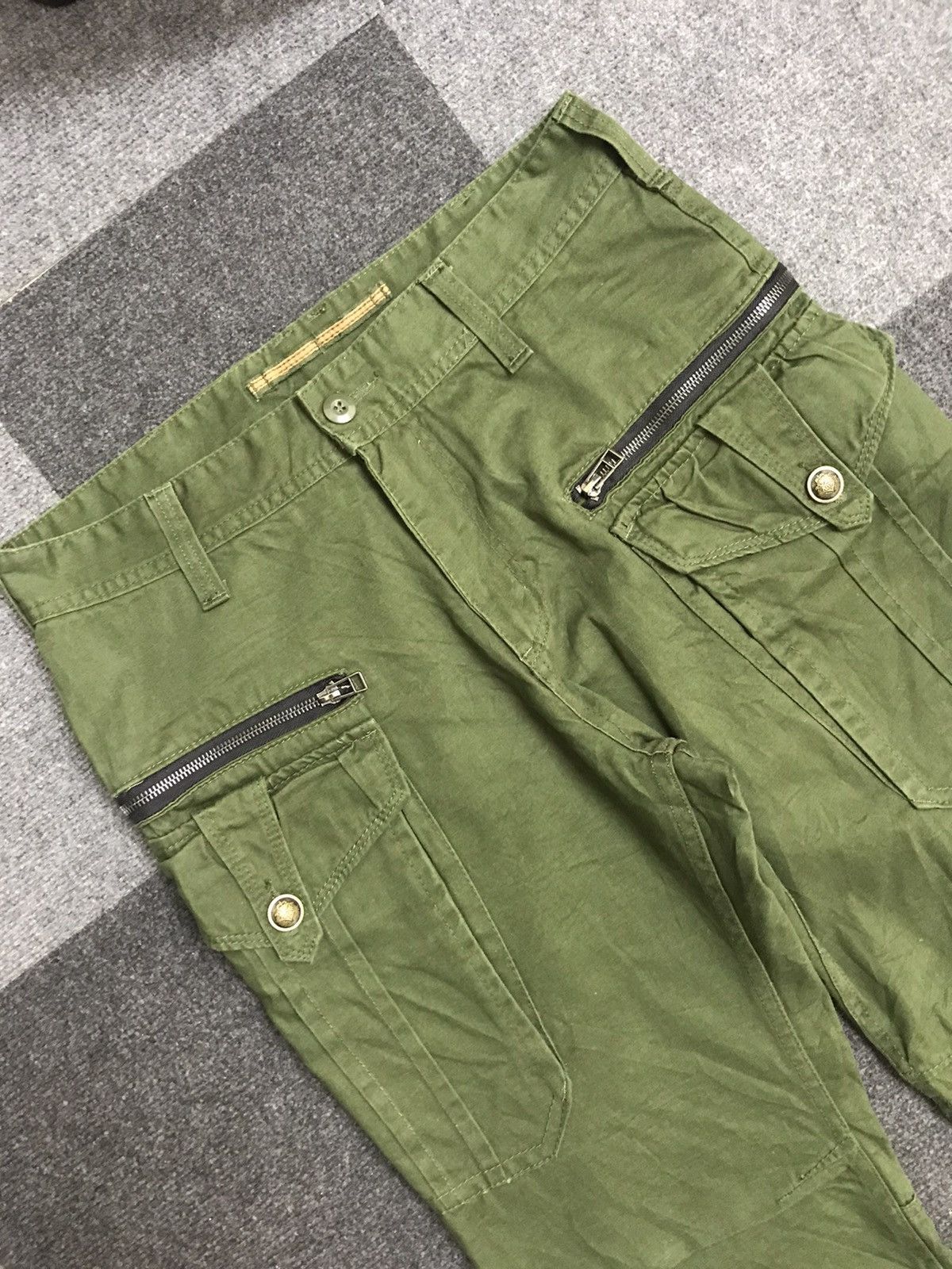Japanese Brand Rare ALPHA CROUGE Japan Double Gardener Pockets Cargo Pant Size US 31 - 4 Thumbnail