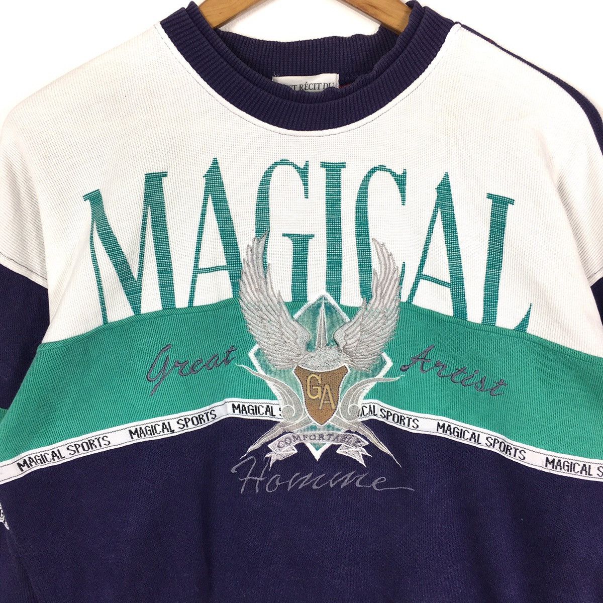 Vintage Vintage MAGICAL HOMME Cest Recit Du Dixton PopArt Sweatshirt Size US XL / EU 56 / 4 - 2 Thumbnail