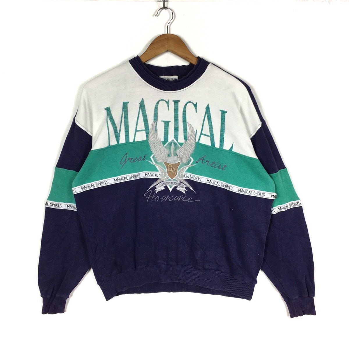 Vintage Vintage MAGICAL HOMME Cest Recit Du Dixton PopArt Sweatshirt Size US XL / EU 56 / 4 - 1 Thumbnail