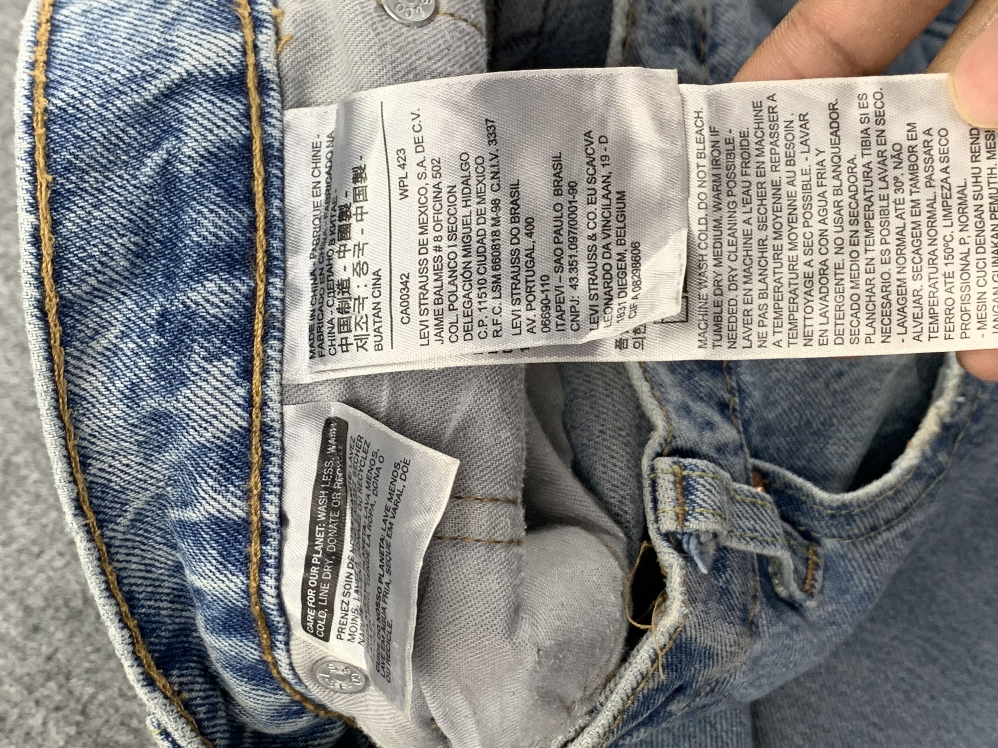 Levi's × Vintage Vintage Levis 502 Faded Blue Jeans DP2215 Size US 33 - 6 Thumbnail