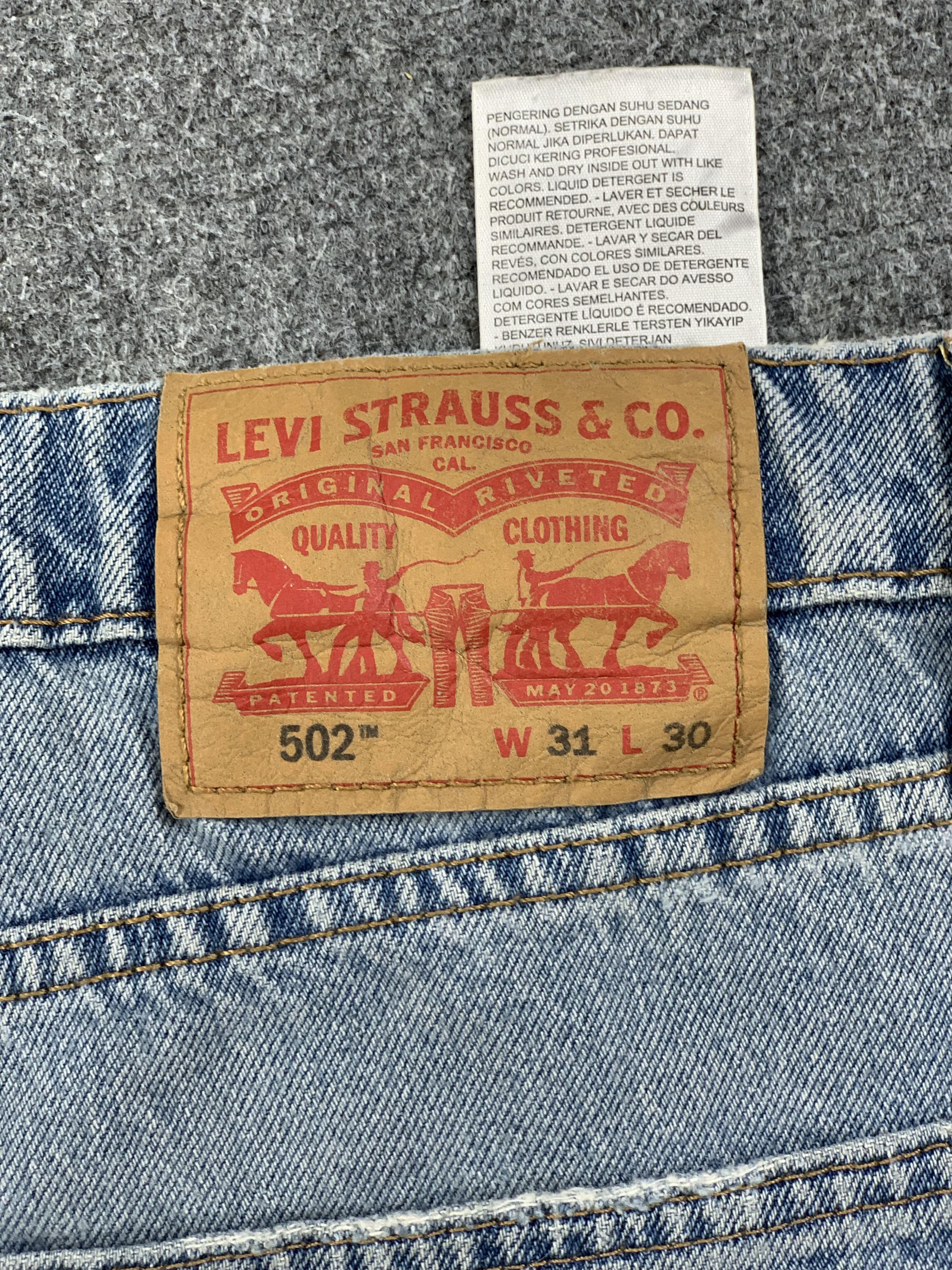 Levi's × Vintage Vintage Levis 502 Faded Blue Jeans DP2215 Size US 33 - 5 Thumbnail