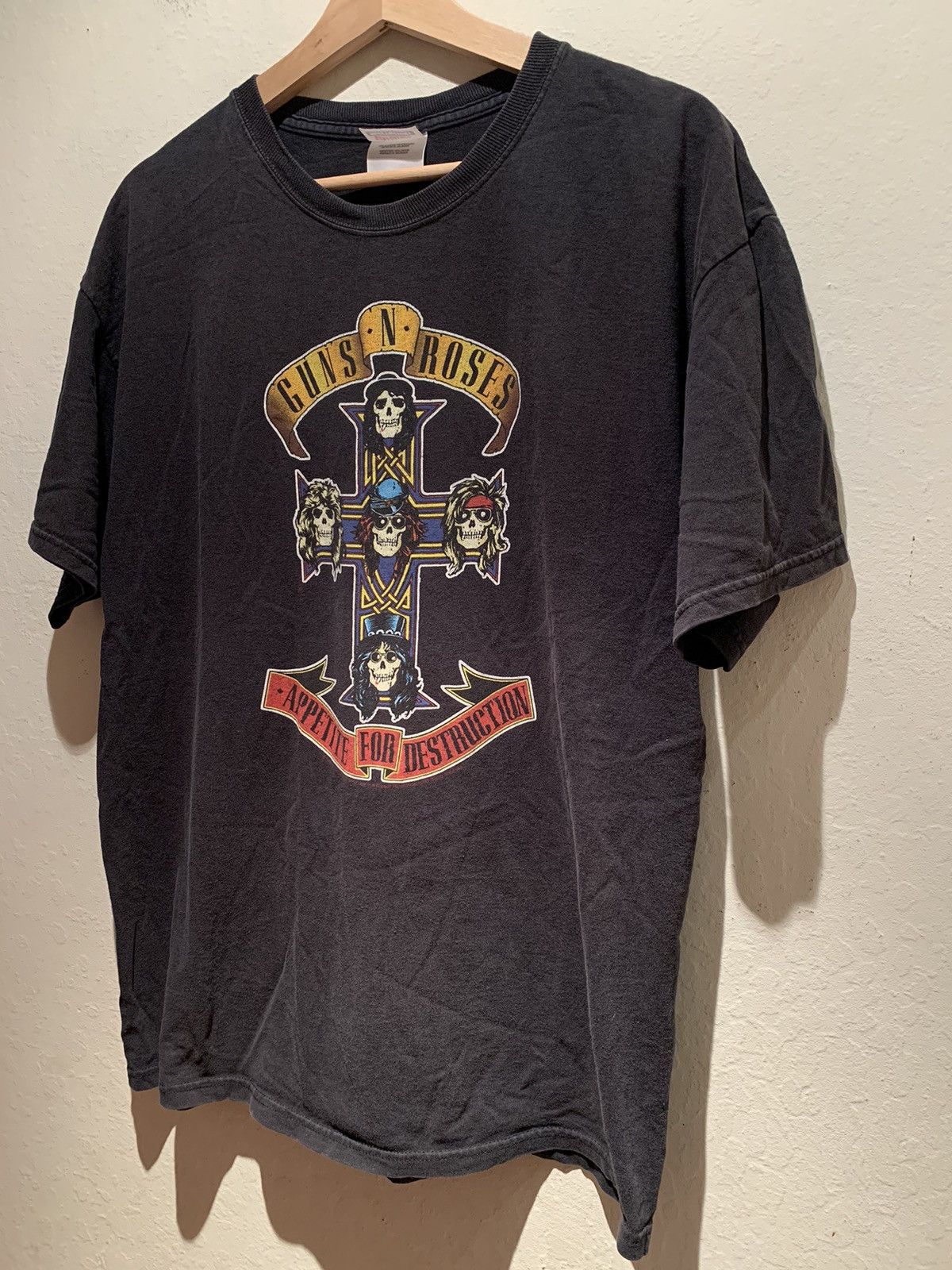 Life Clothing Guns N' Roses Oversized Band T-Shirt - Women's T-Shirts in Cream