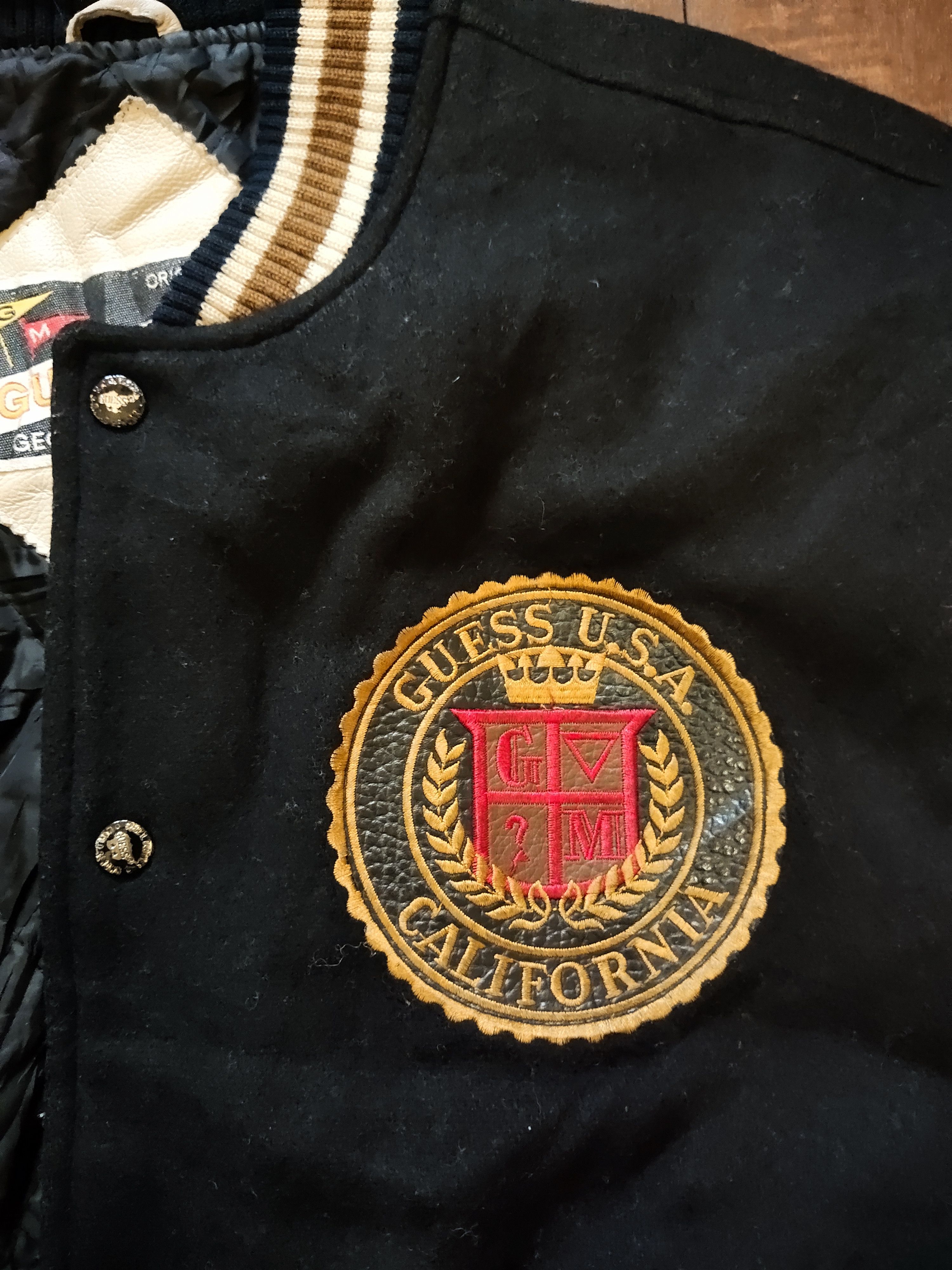 Guess × Vintage Vintage Guess American Classic Wool Varsity Jacket Size US XL / EU 56 / 4 - 7 Thumbnail