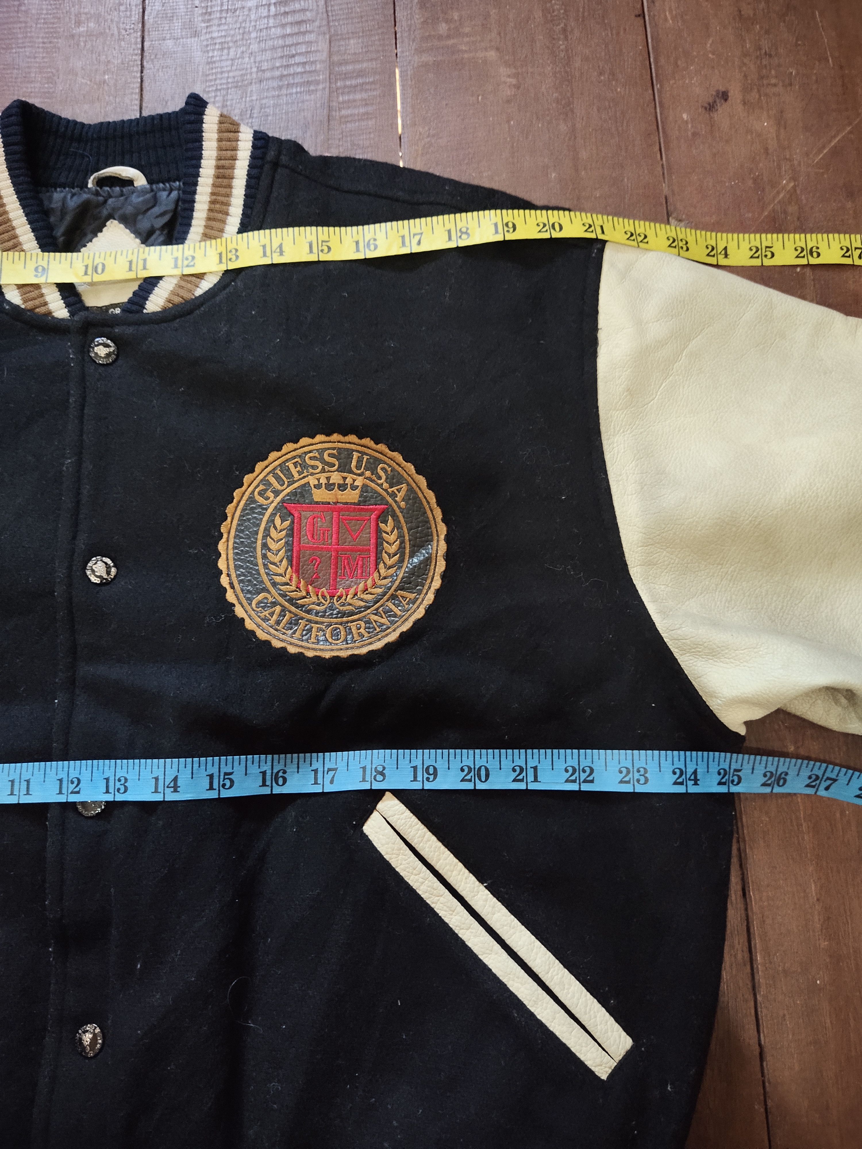Guess × Vintage Vintage Guess American Classic Wool Varsity Jacket Size US XL / EU 56 / 4 - 8 Thumbnail