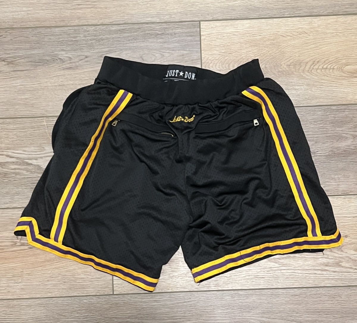 Just Don × NBA Just Don NBA Los Angeles Lakers Black Basketball Shorts Size US 32 / EU 48 - 8 Thumbnail