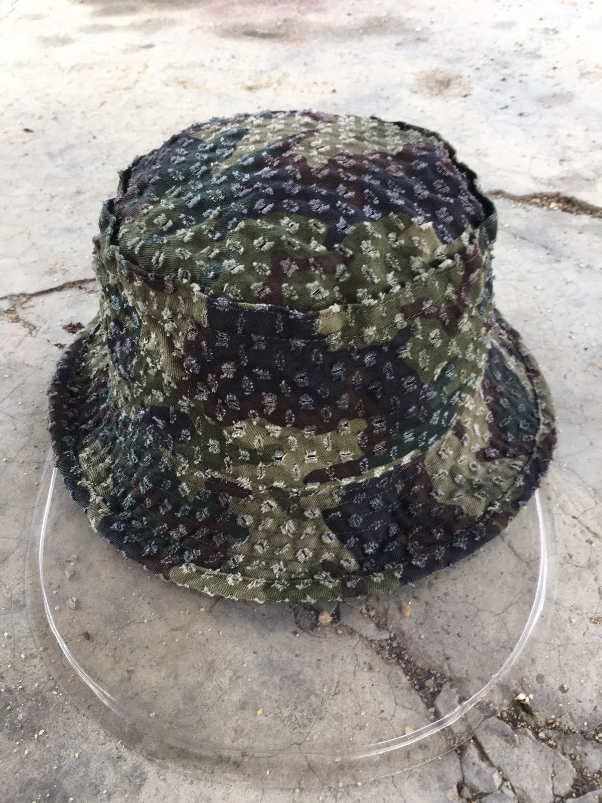 United Arrows United Arrows blue label camo distressed Bucket Hat Size ONE SIZE - 1 Thumbnail