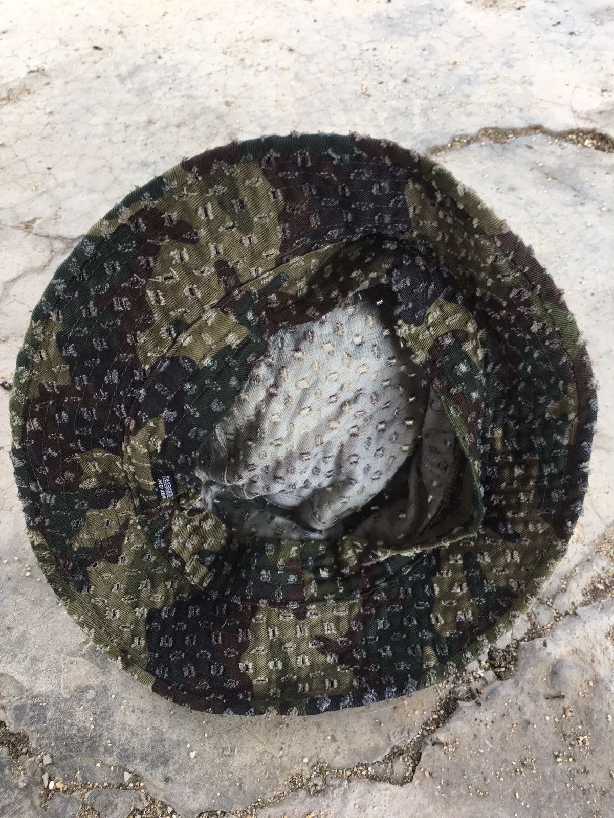United Arrows United Arrows blue label camo distressed Bucket Hat Size ONE SIZE - 4 Thumbnail