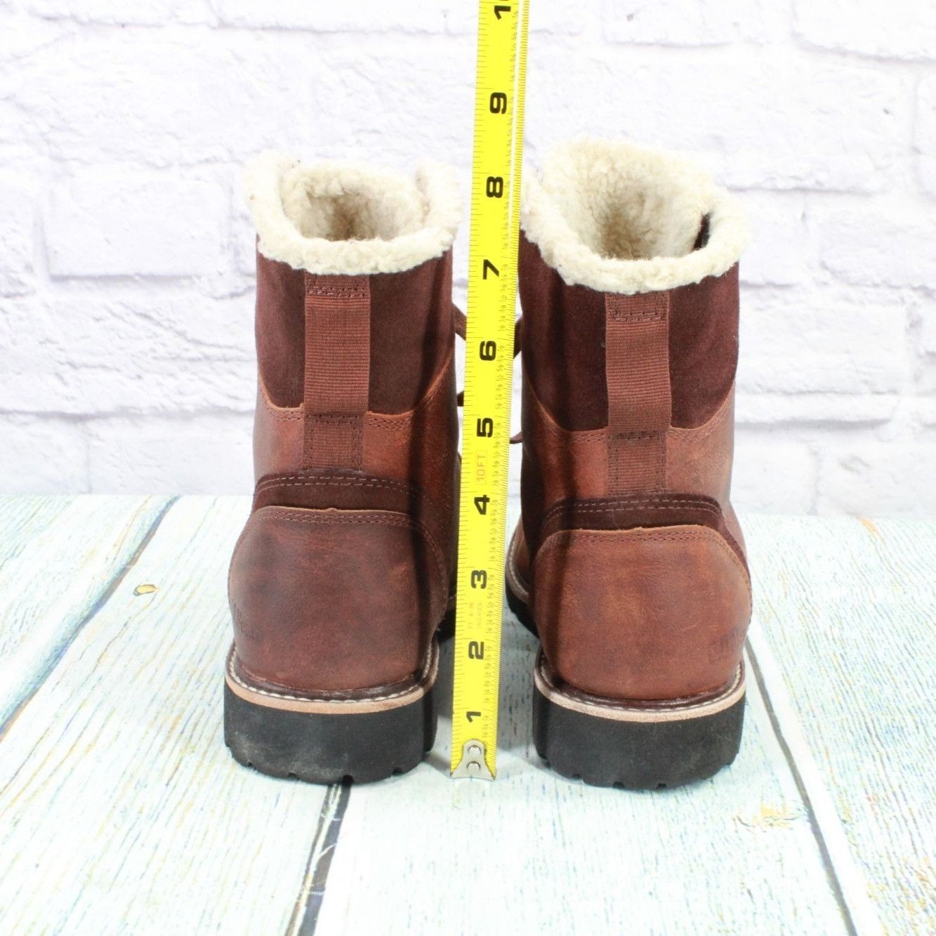 L.L. Bean LL Bean Womens Leather Vibram Sole Fleece Lined Winter Boots Size US 8 / IT 38 - 6 Thumbnail