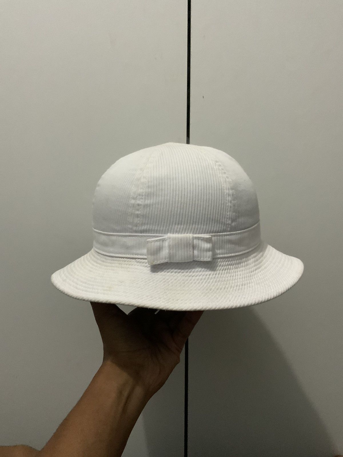 Japanese Brand Vintage Japan Made White Bucket Hat Size ONE SIZE - 3 Thumbnail