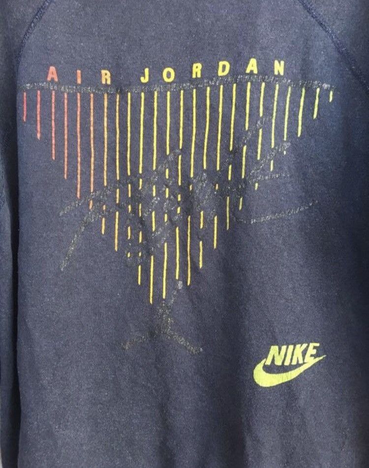 Nike Vintage 80s Nike flight Air Jordan Sweatshirt Size US XL / EU 56 / 4 - 3 Thumbnail