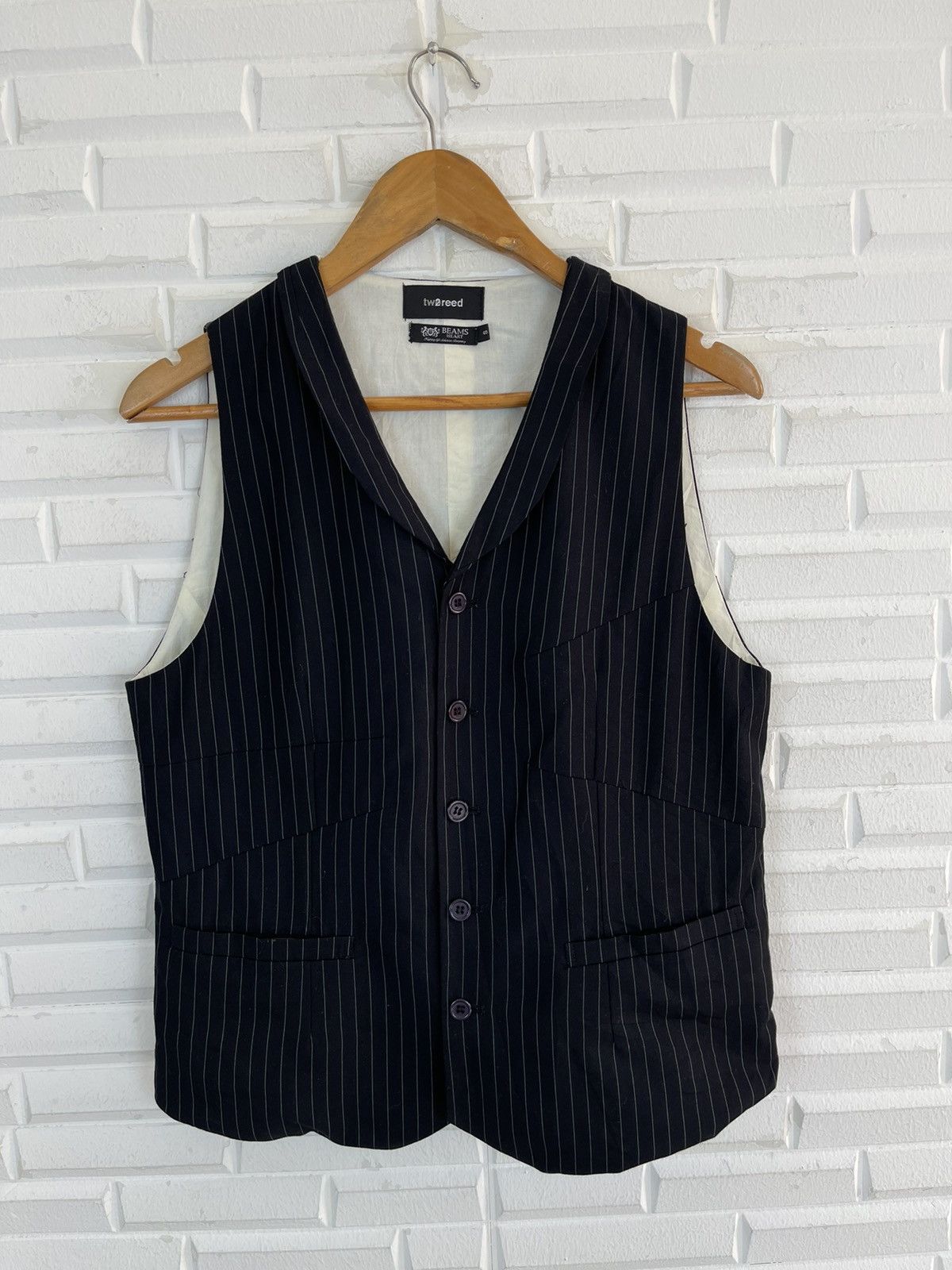 Beams Plus ✅QUICK SALE⁉️Vintage BEAMS HEART Stripes Vest Size US S / EU 44-46 / 1 - 1 Thumbnail