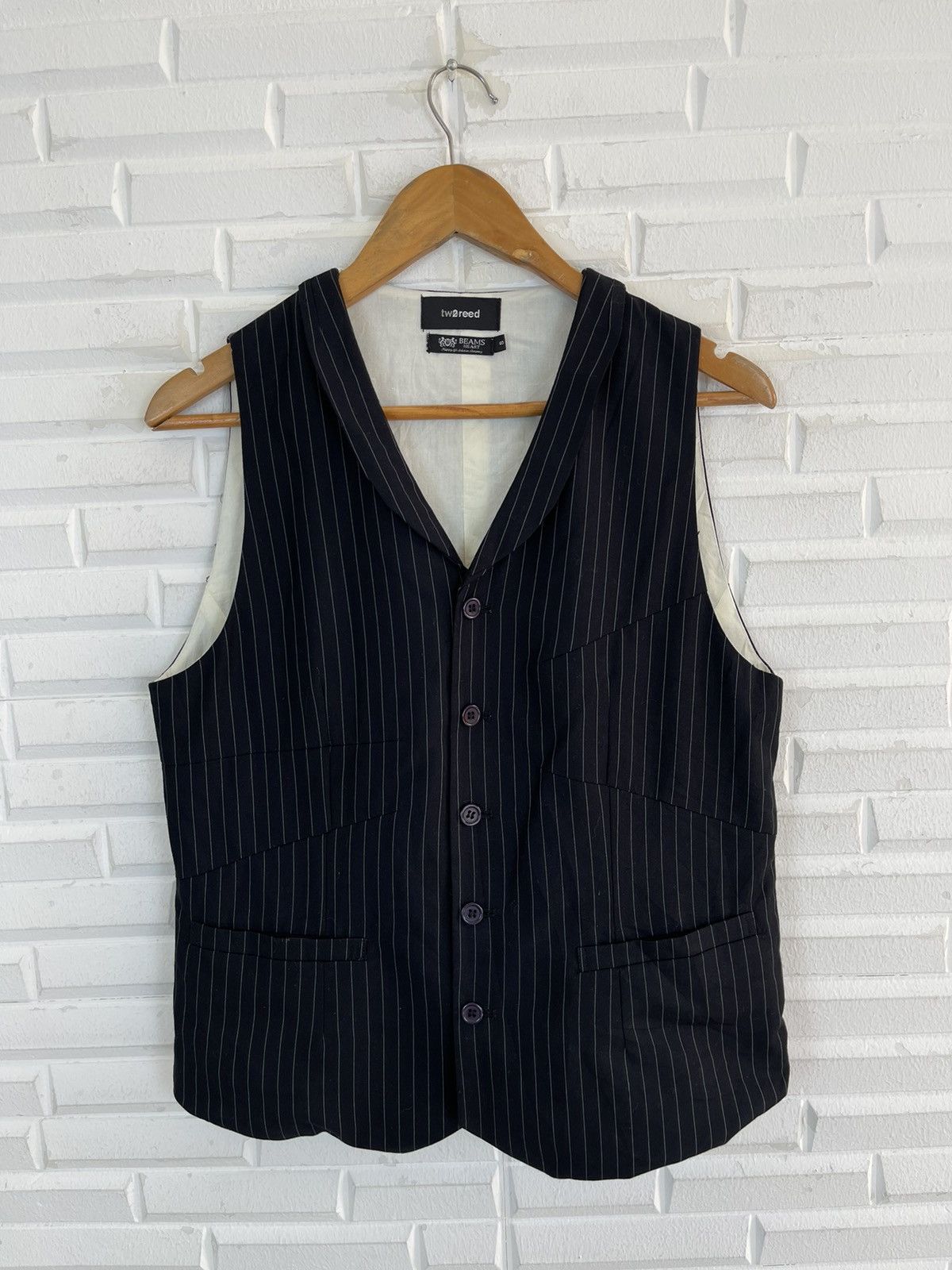 Beams Plus ✅QUICK SALE⁉️Vintage BEAMS HEART Stripes Vest Size US S / EU 44-46 / 1 - 4 Thumbnail
