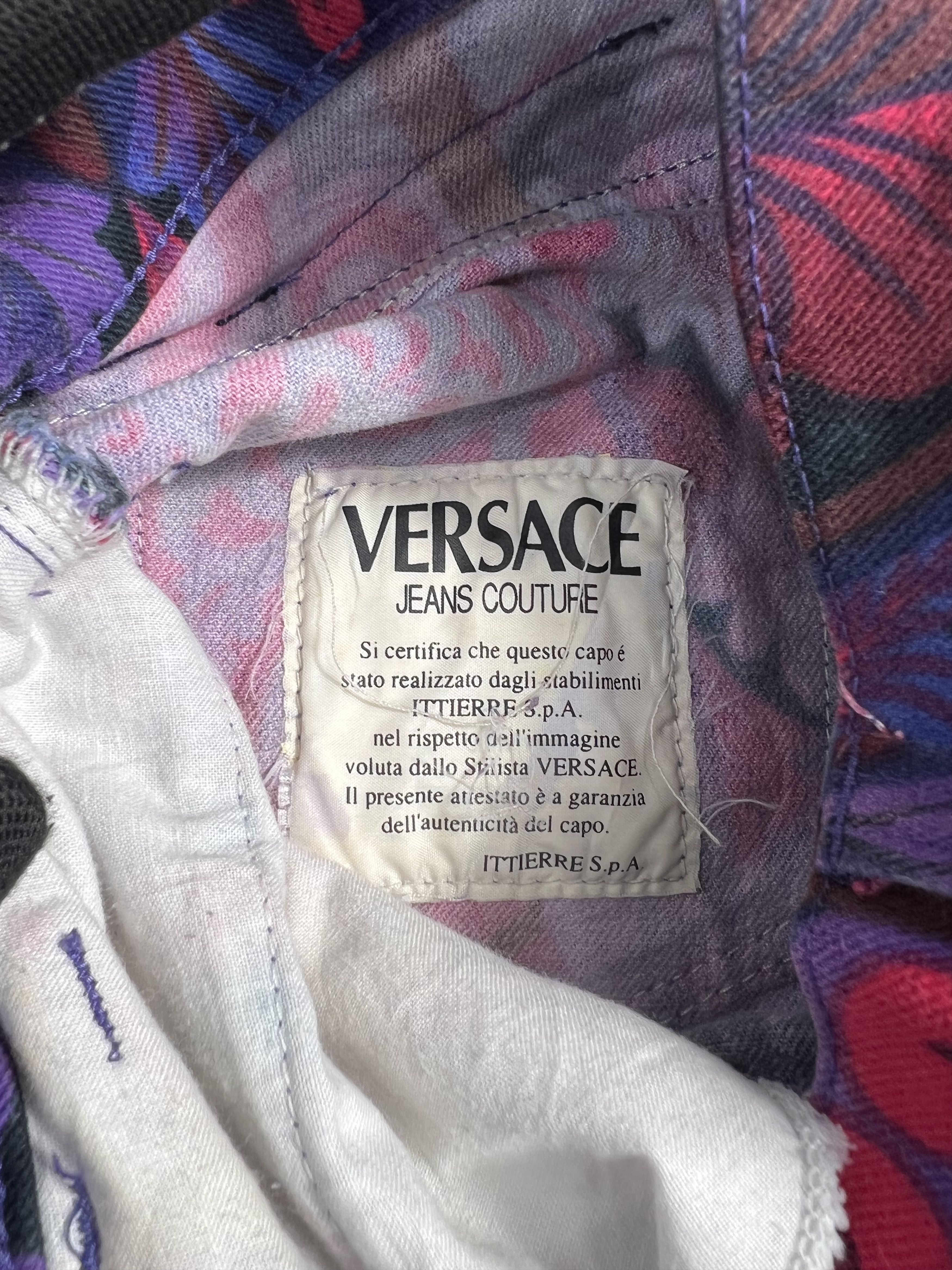 Versace Jeans Couture × Vintage Vintage Versace Jeans Couture Print Denim Pant GTMPT154 Size 22" - 5 Thumbnail