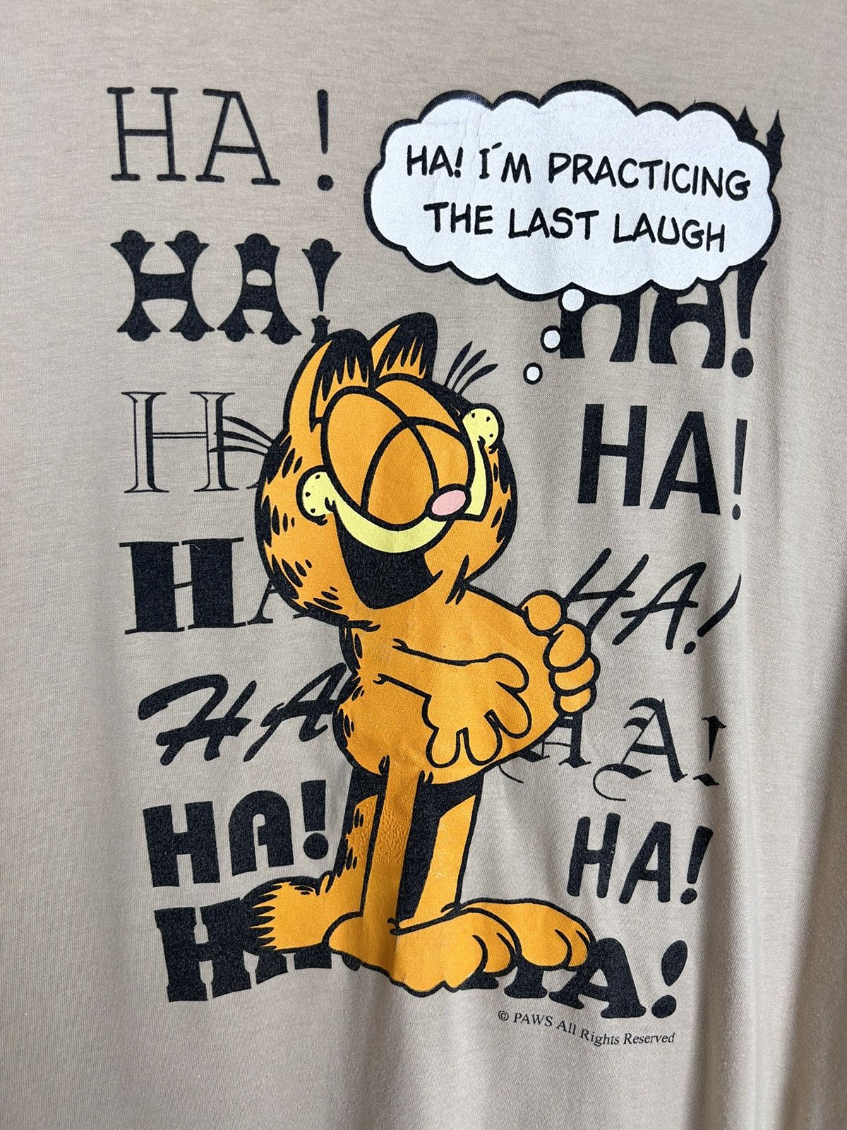 Vintage 90s Vintage Garfield Paws Last Laugh Practice T-Shirt Size US M / EU 48-50 / 2 - 2 Thumbnail