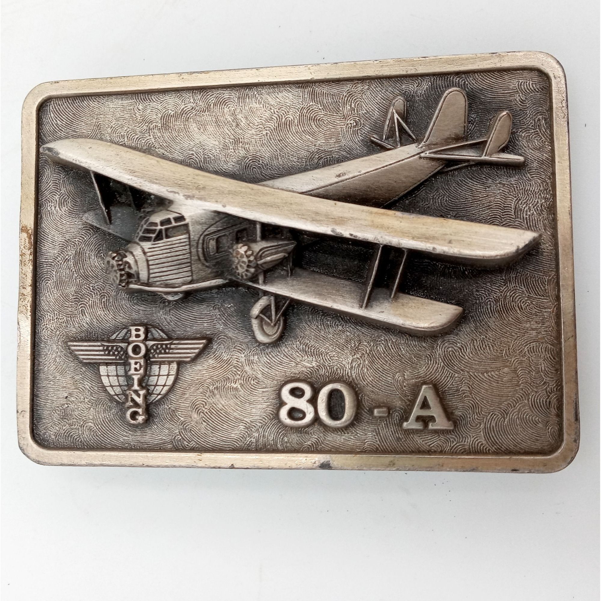 Vintage Boeing Aircraft Belt Buckle 80 A 80A Airplane Air Transport Size ONE SIZE - 7 Thumbnail