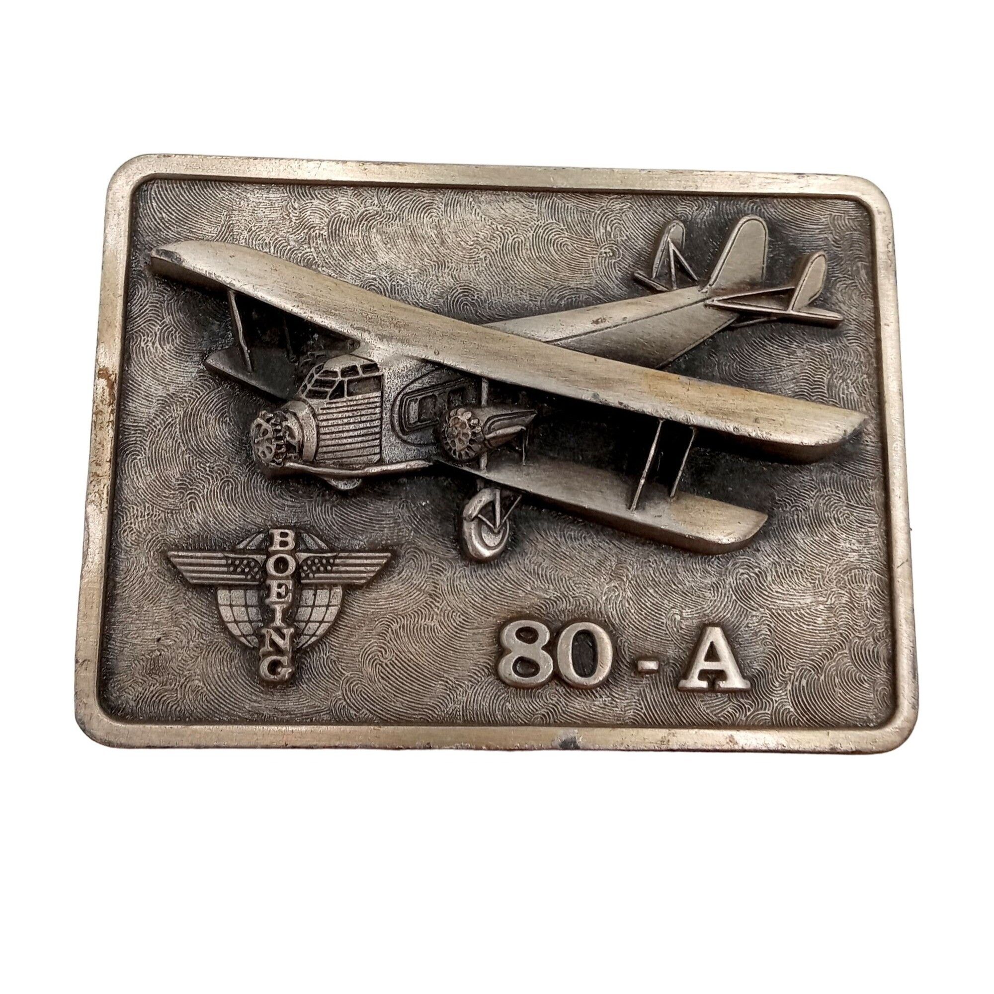 Vintage Boeing Aircraft Belt Buckle 80 A 80A Airplane Air Transport Size ONE SIZE - 1 Preview