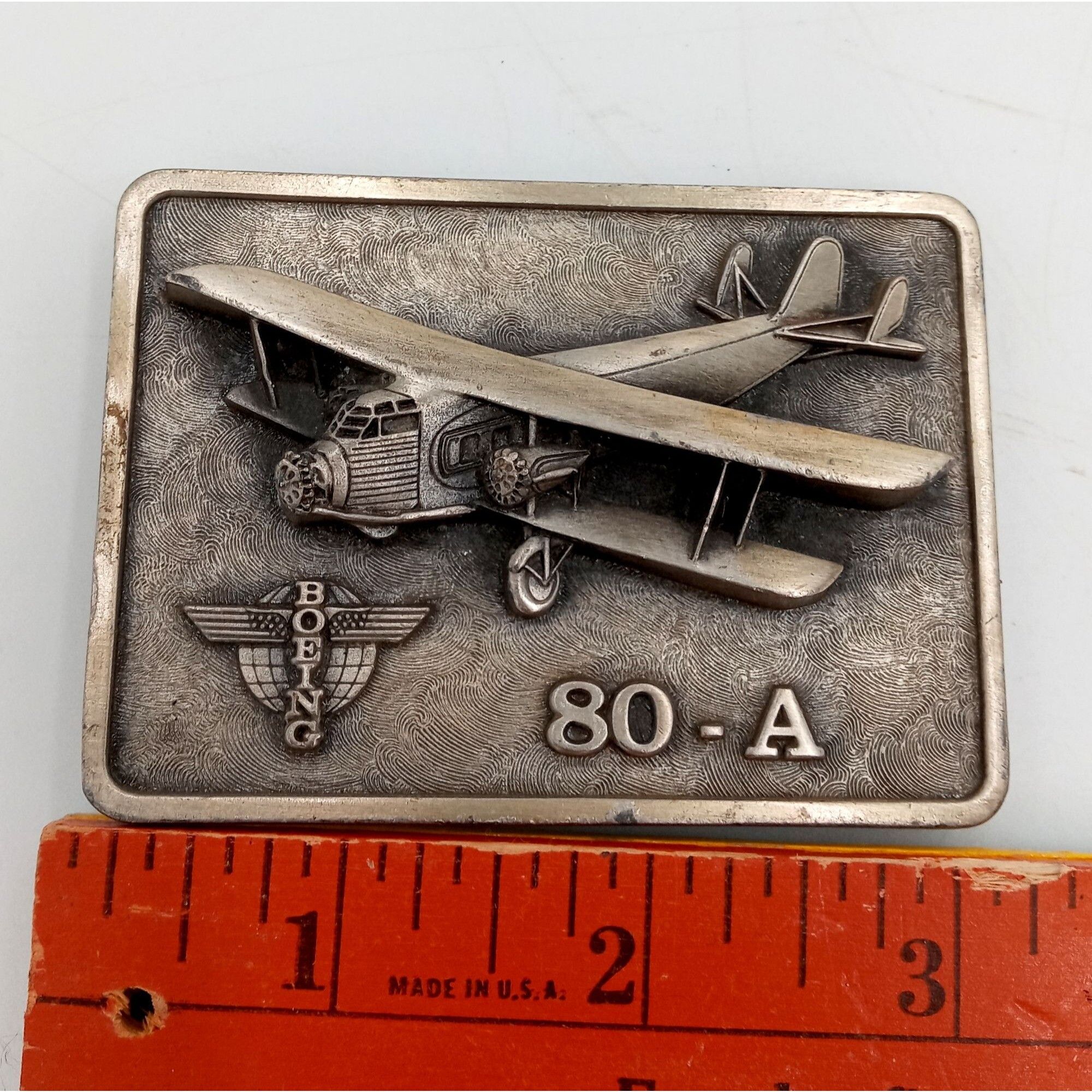 Vintage Boeing Aircraft Belt Buckle 80 A 80A Airplane Air Transport Size ONE SIZE - 2 Preview