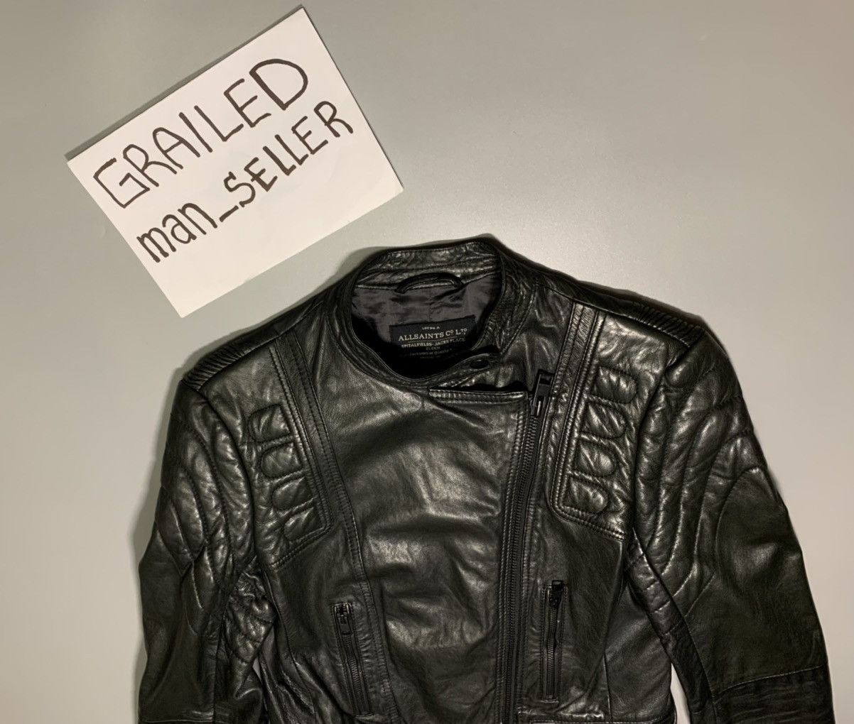 AllSaints Leather Jacket Women size us 6
