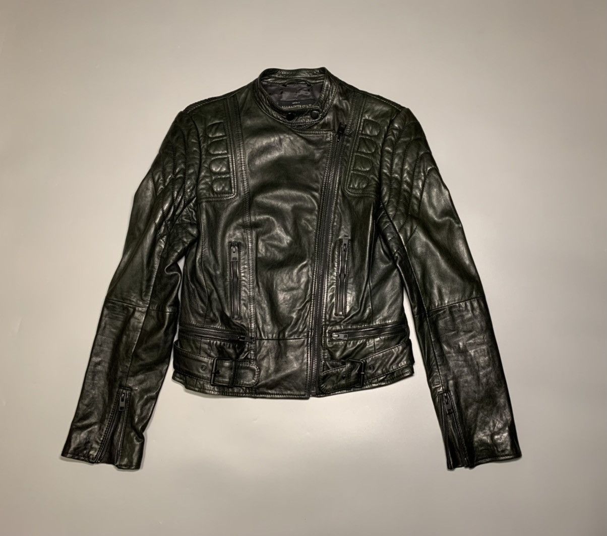AllSaints Leather Jacket Women size us 6