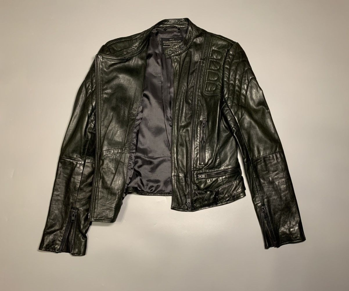 AllSaints Leather Jacket Women size us 6