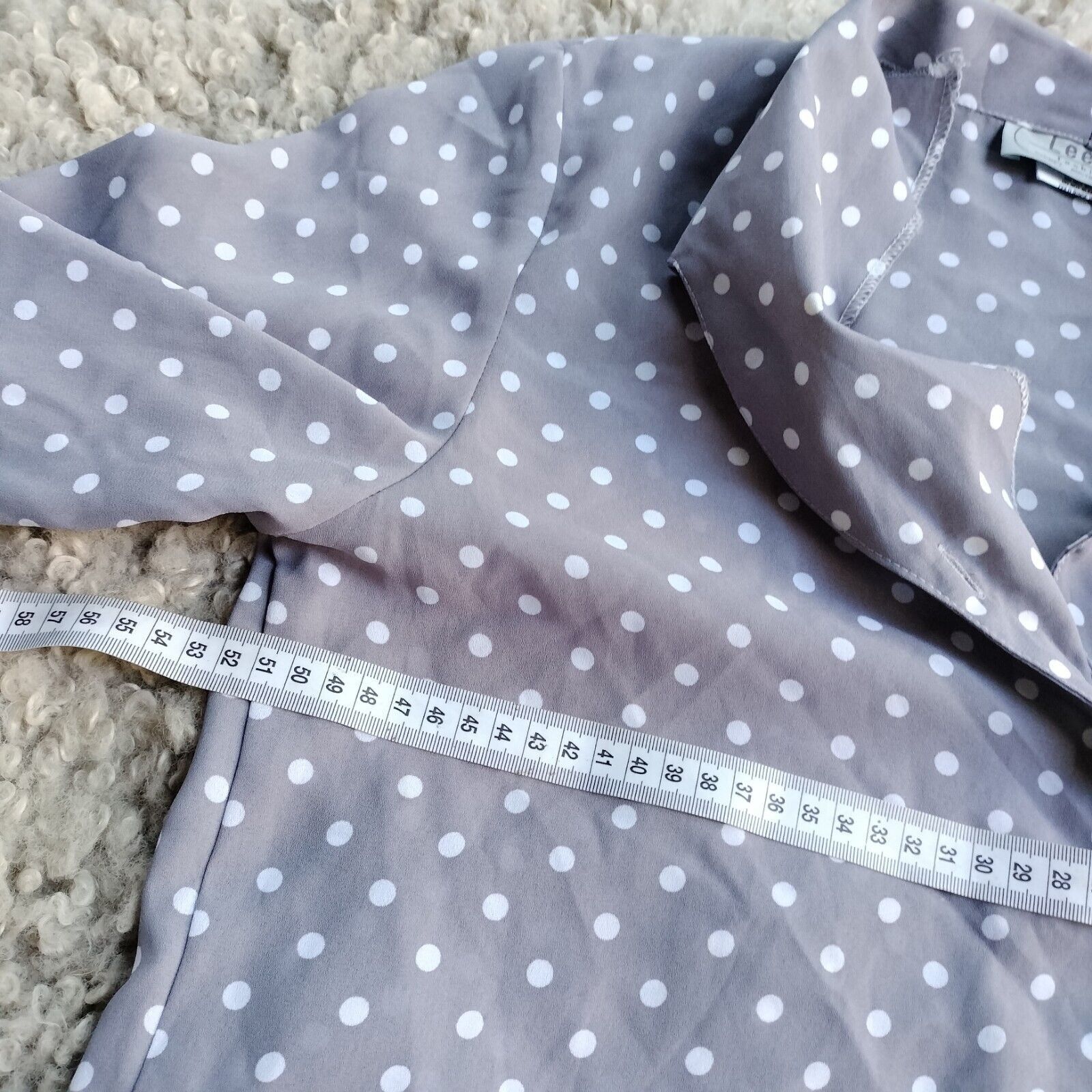 Designer × Man Made In Australia × Vintage Vintage 80s Blouse Polka Dot Button Up Bishop Sleeve Size M / US 6-8 / IT 42-44 - 10 Thumbnail