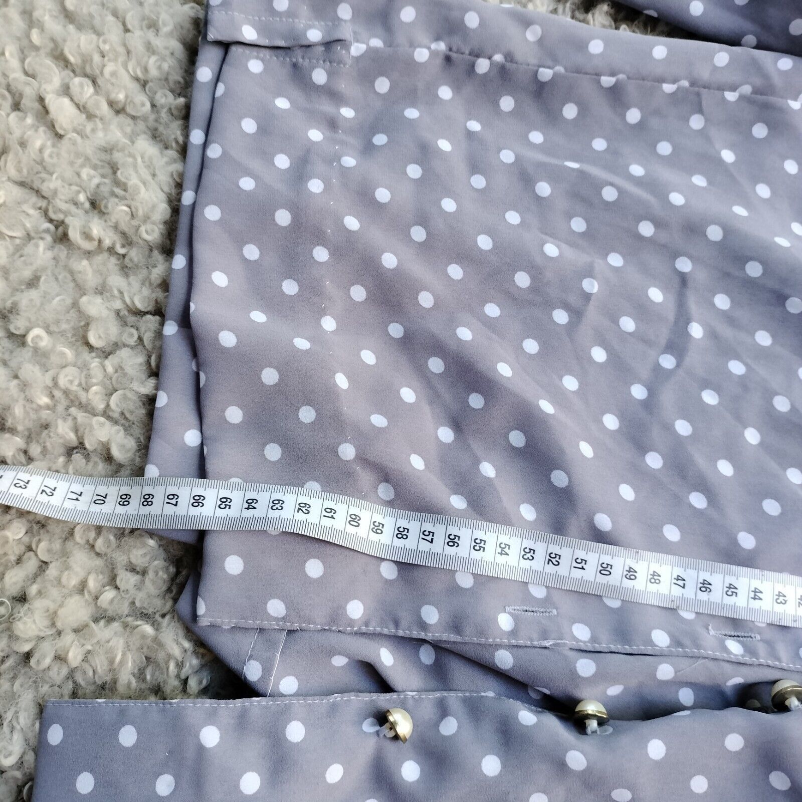 Designer × Man Made In Australia × Vintage Vintage 80s Blouse Polka Dot Button Up Bishop Sleeve Size M / US 6-8 / IT 42-44 - 11 Thumbnail