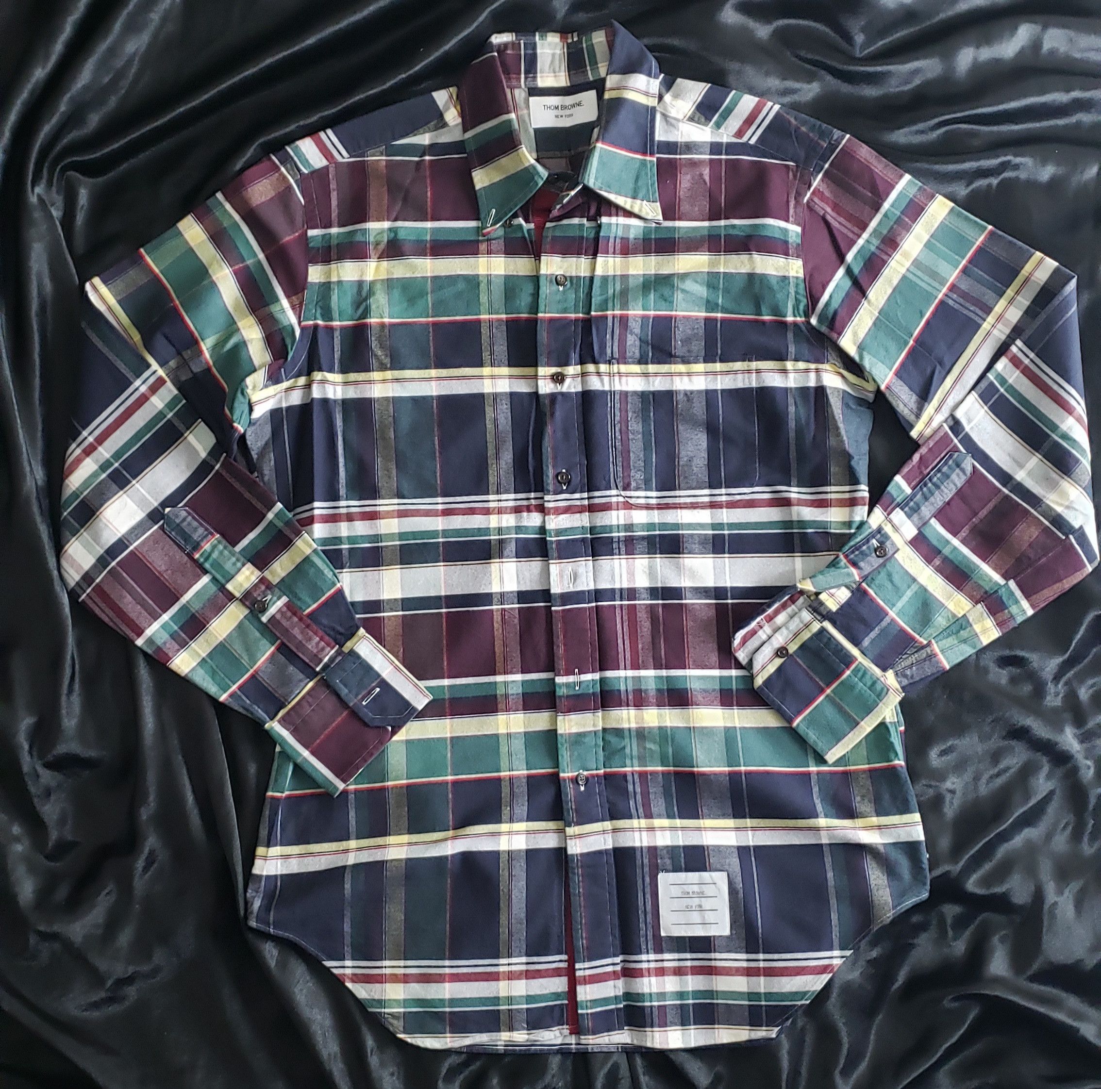 Thom Browne Thom Browne Multi Color Plaid Shirt Size US L / EU 52-54 / 3 - 1 Thumbnail