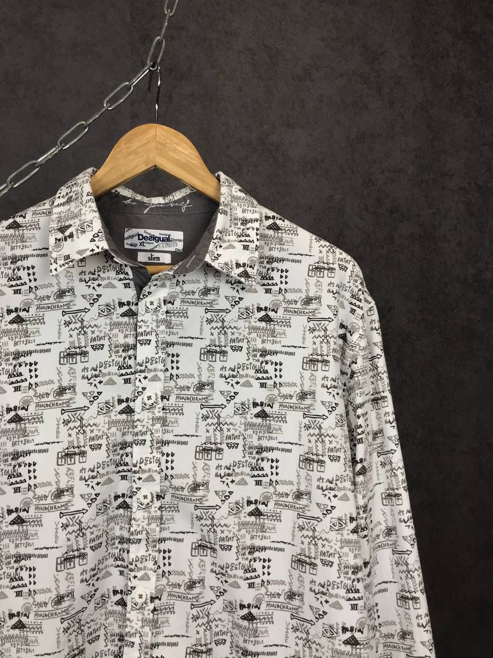 Desigual Desigual luxury crazy designer art overprinted shirt Size US XL / EU 56 / 4 - 2 Thumbnail