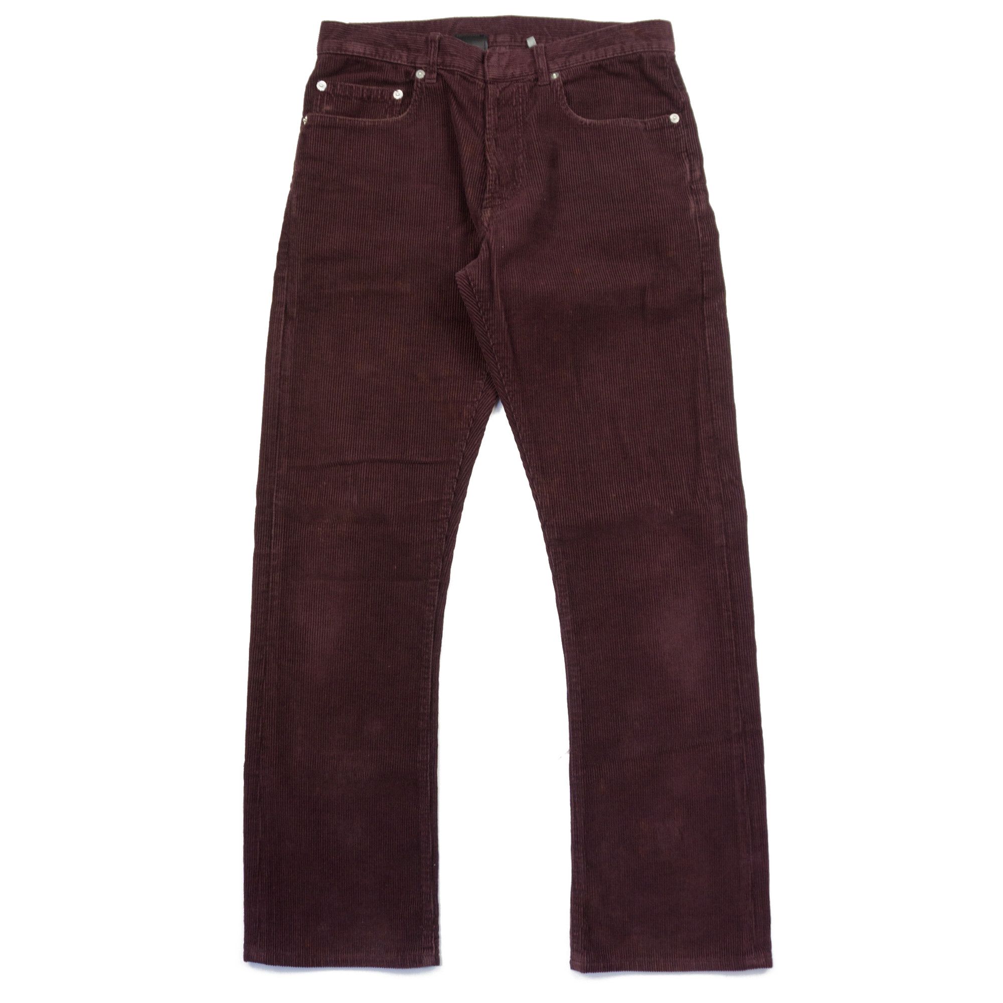 image of Dior Homme Fw05 Corduroy Pants in Maroon, Men's (Size 28)