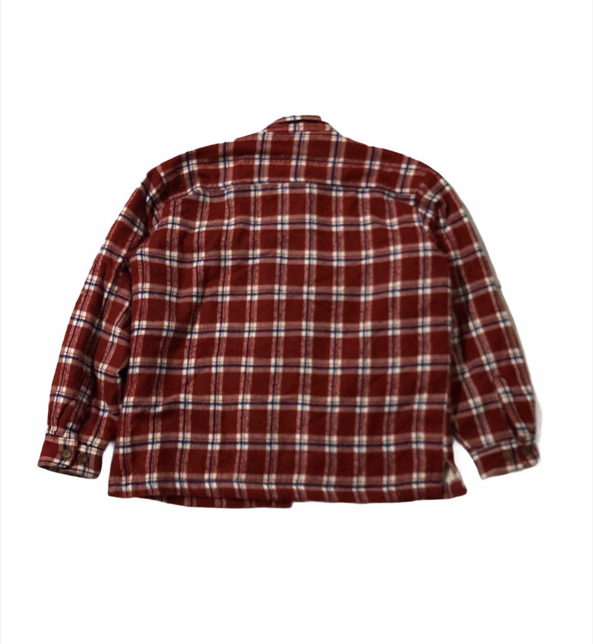 Vintage 🔥Bright Light Button Check Jacket Fleece Sherpa Inside Size US L / EU 52-54 / 3 - 3 Thumbnail