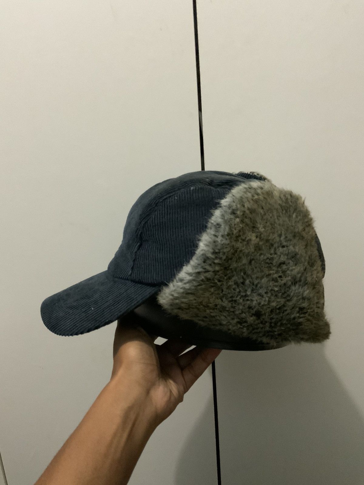 Japanese Brand Faux Fur Mohair Corduroi Winter Session Ski Hat Cap Size ONE SIZE - 2 Thumbnail