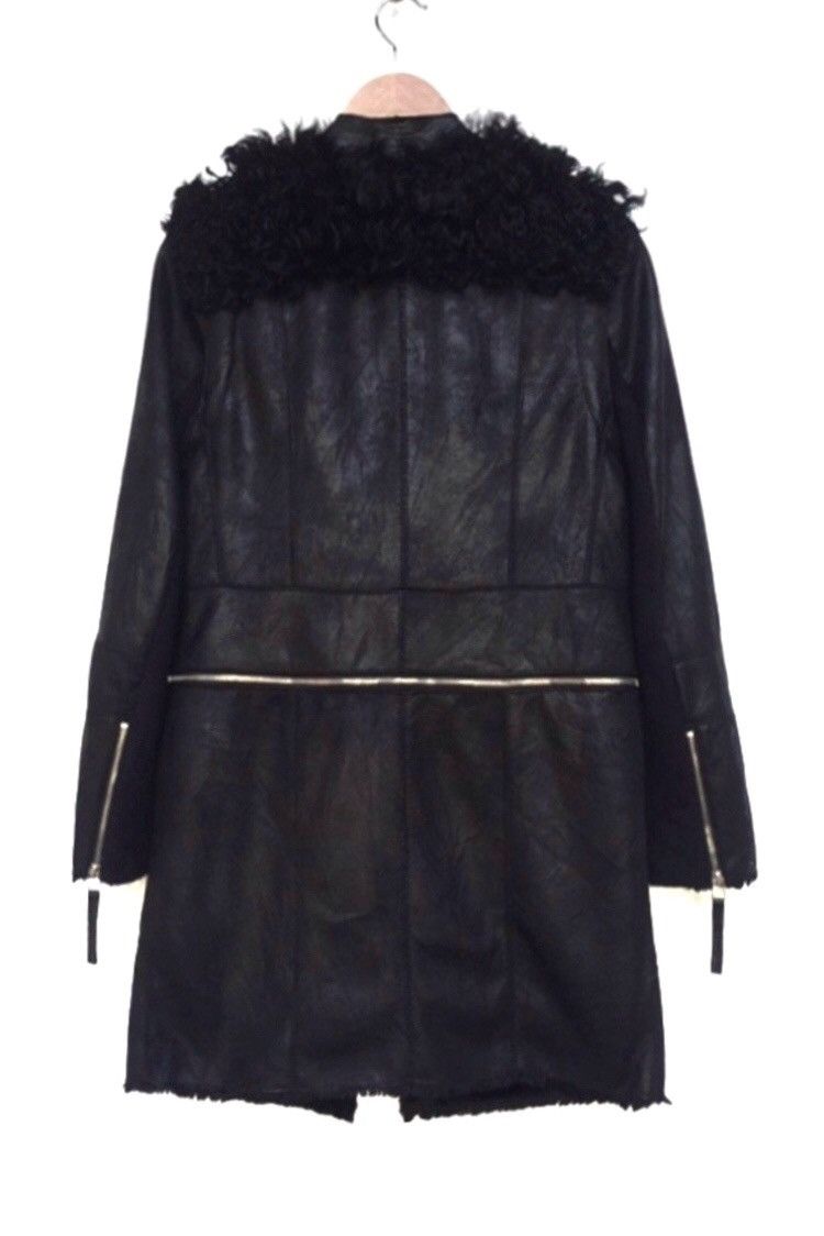 Vintage 🔥Plastic Island Black Na Long Jacket Size XS / US 0-2 / IT 36-38 - 2 Thumbnail