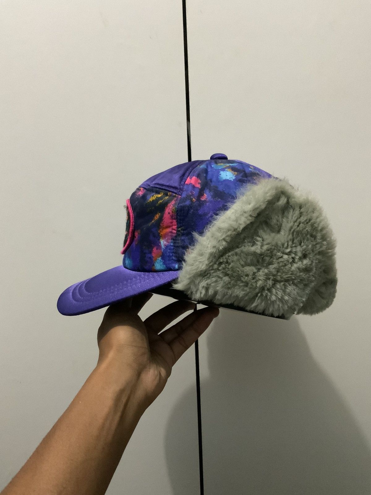 Japanese Brand Vintage Flight Faux Fur Mohair Ski Hat Size ONE SIZE - 4 Thumbnail