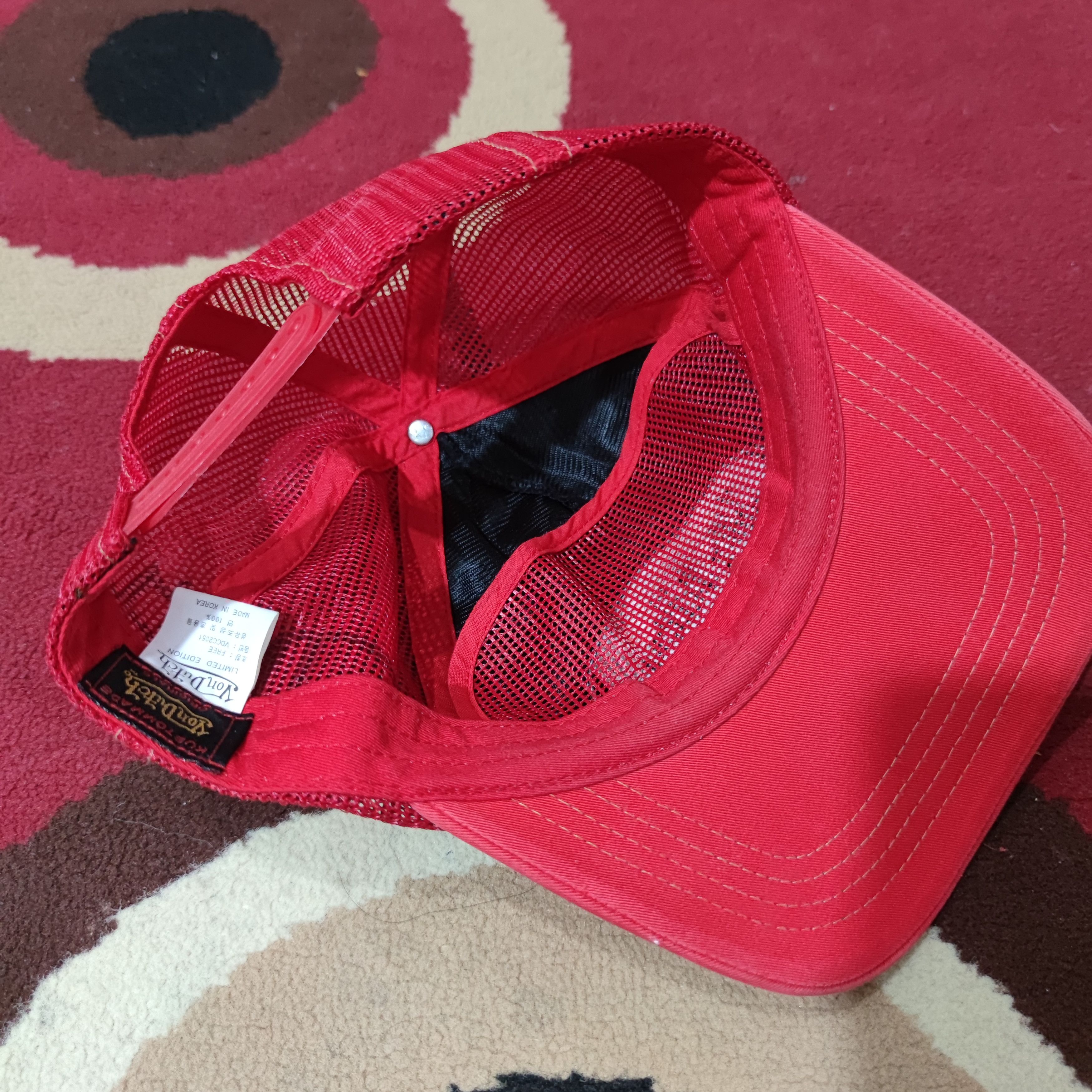 Von Dutch Vondutch Trucker Black Red Distresed Hat Cap Size ONE SIZE - 5 Thumbnail