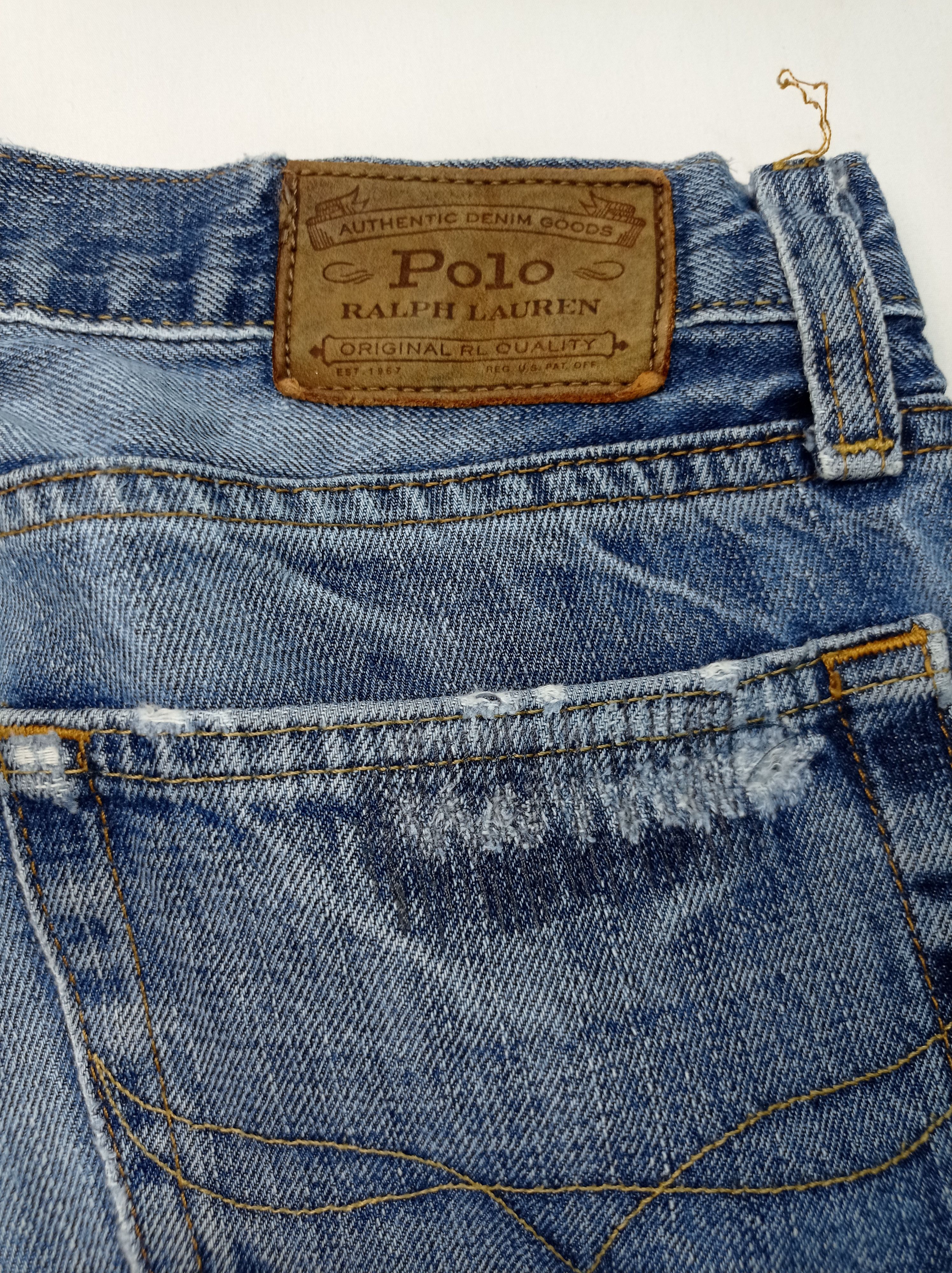 Polo Ralph Lauren Polo Ralph Lauren Distressed Denim Pants Size US 30 / EU 46 - 12 Thumbnail