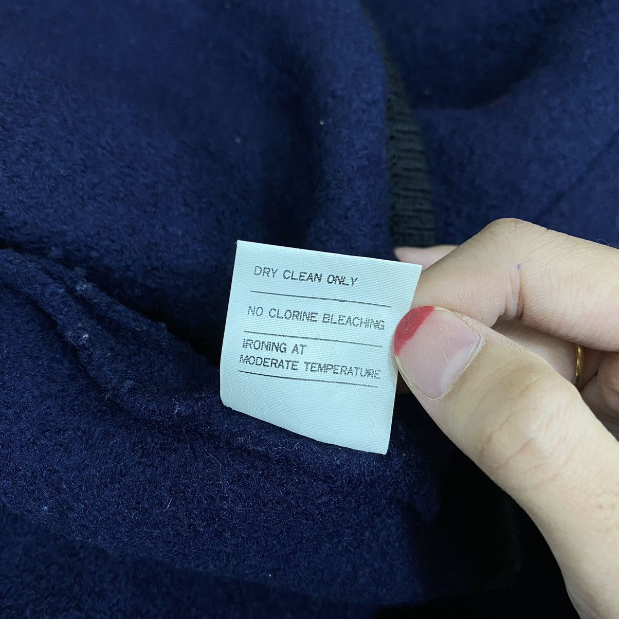 Vintage ALLEN & HANSON Multi Pocket Button Up Wool Navy Sweatshirt Size US L / EU 52-54 / 3 - 5 Thumbnail