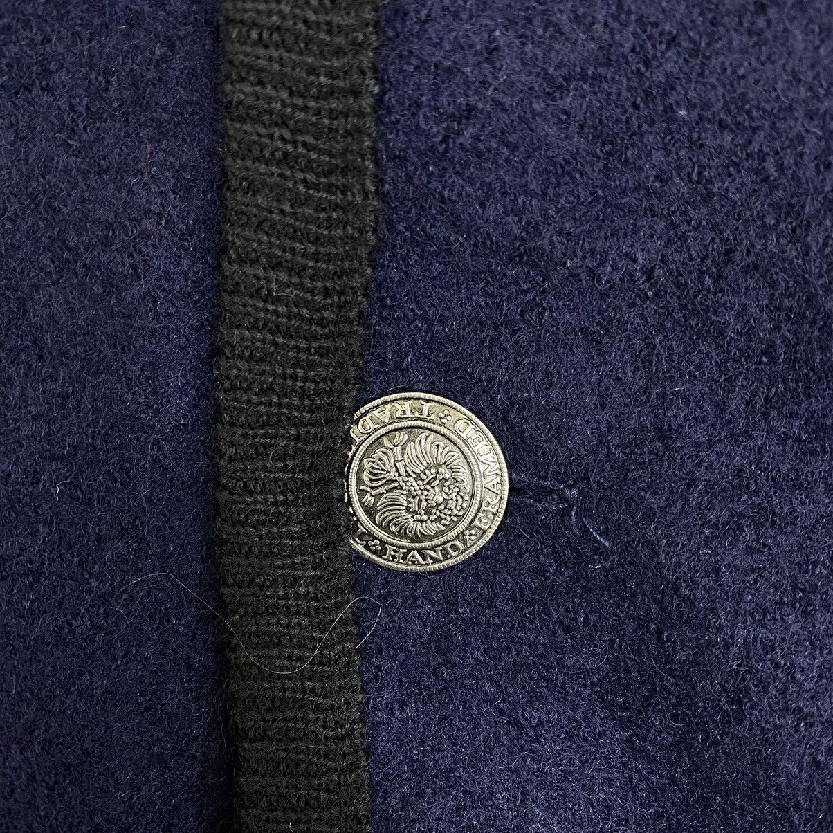 Vintage ALLEN & HANSON Multi Pocket Button Up Wool Navy Sweatshirt Size US L / EU 52-54 / 3 - 6 Thumbnail