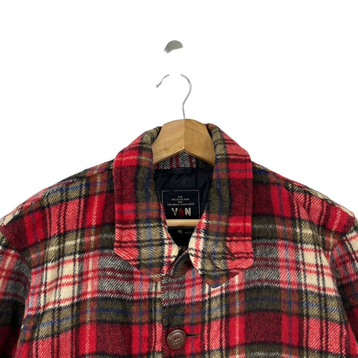 Vintage Vintage VAN JAC Check Tartan Button Up Pockets Red Shirt Size US M / EU 48-50 / 2 - 2 Thumbnail