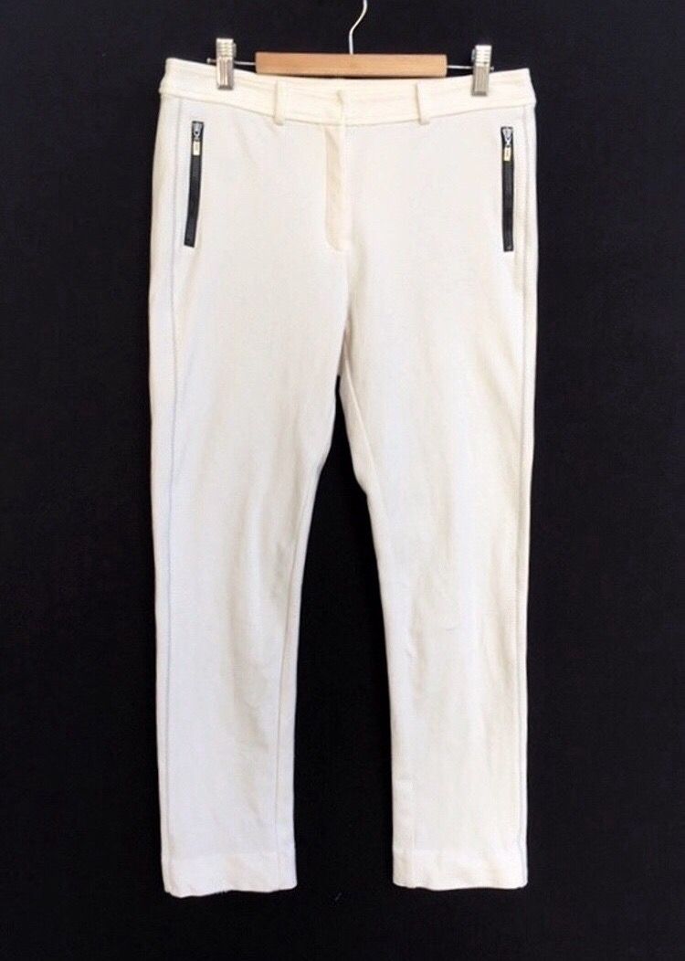 Pre-owned Lanvin Zipper Pocket Sweatpants In White