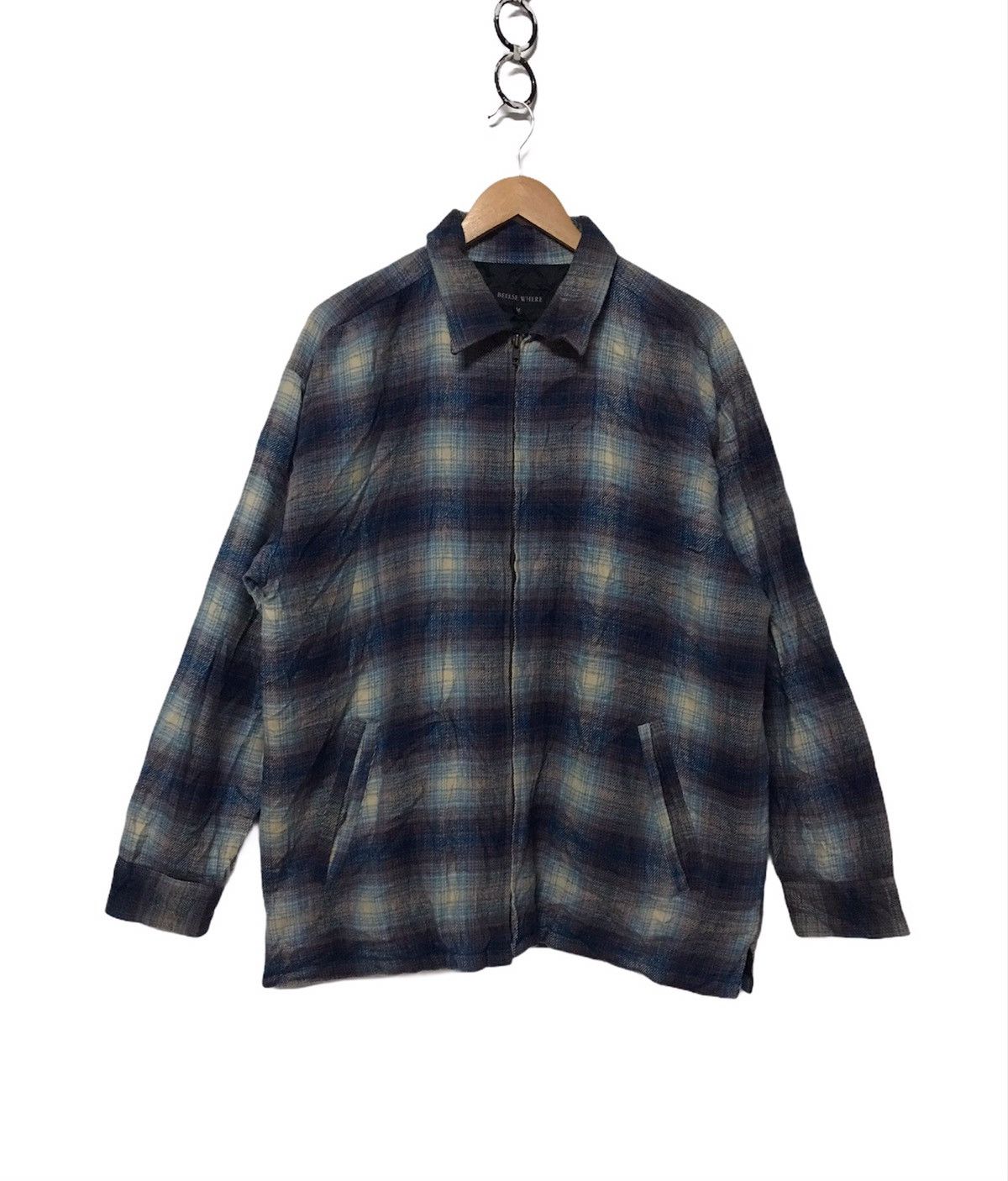 image of Vintage Beelse Where Zipper Check Jacket in More Colour, Men's (Size Medium)