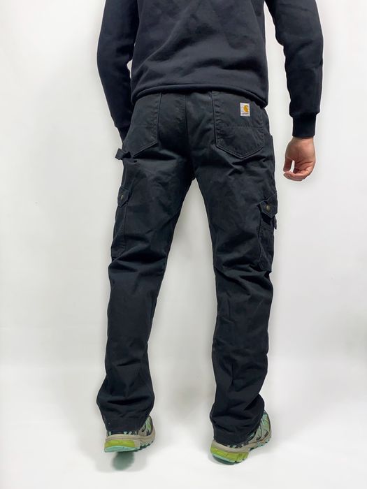 Vintage Carhartt ripstop cargo pants black b342 utility work vintage