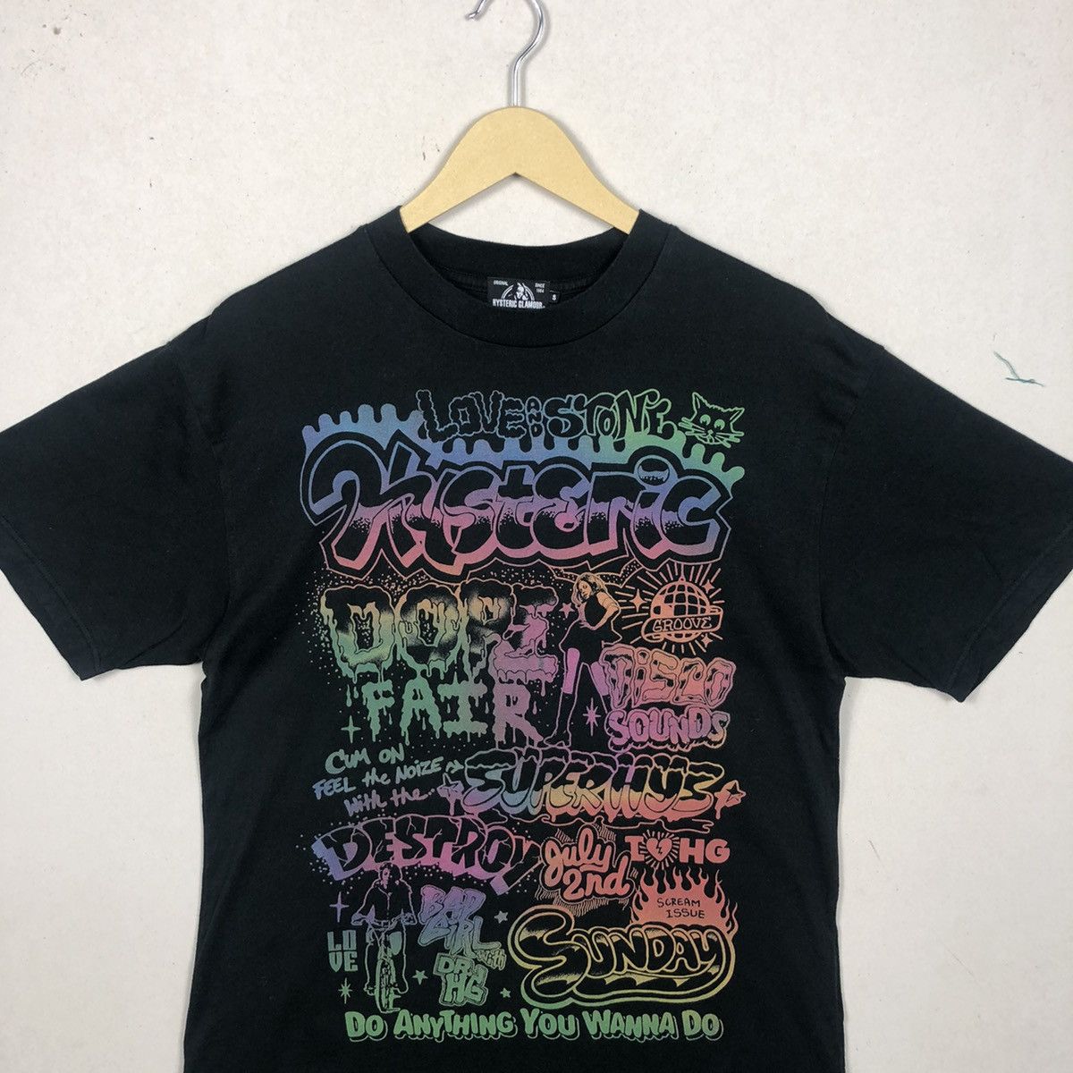 Hysteric Glamour Overprint Black Tee