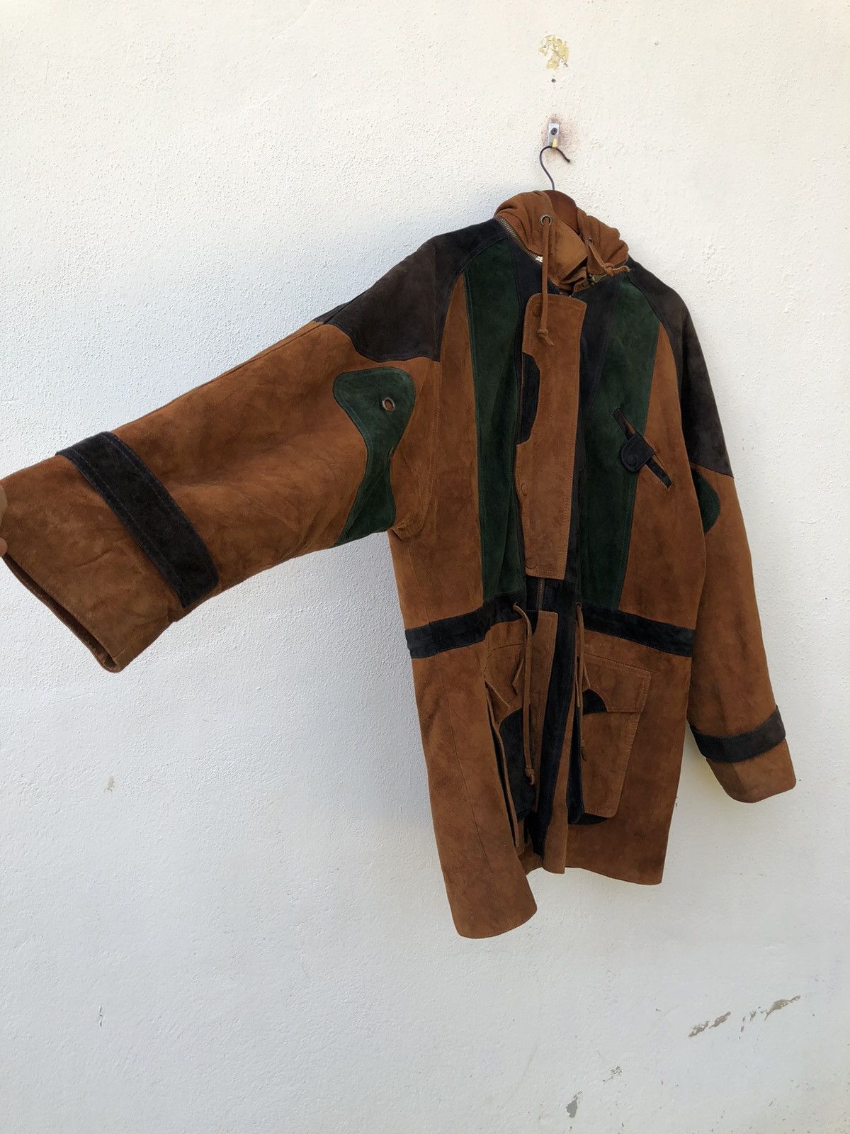 Ekam Japanese Brand Jild Removable Hoodie Suede Leather Jacket Size US XL / EU 56 / 4 - 8 Thumbnail