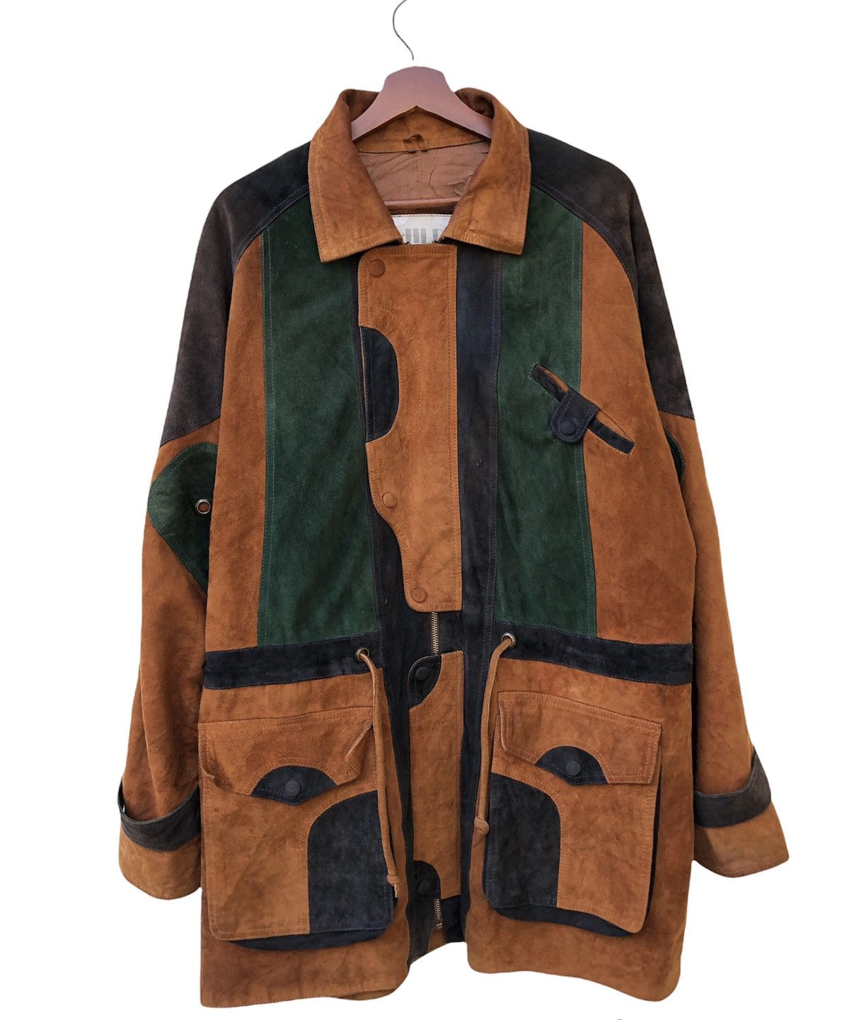 EKAM docking zip gimmick leather jacket