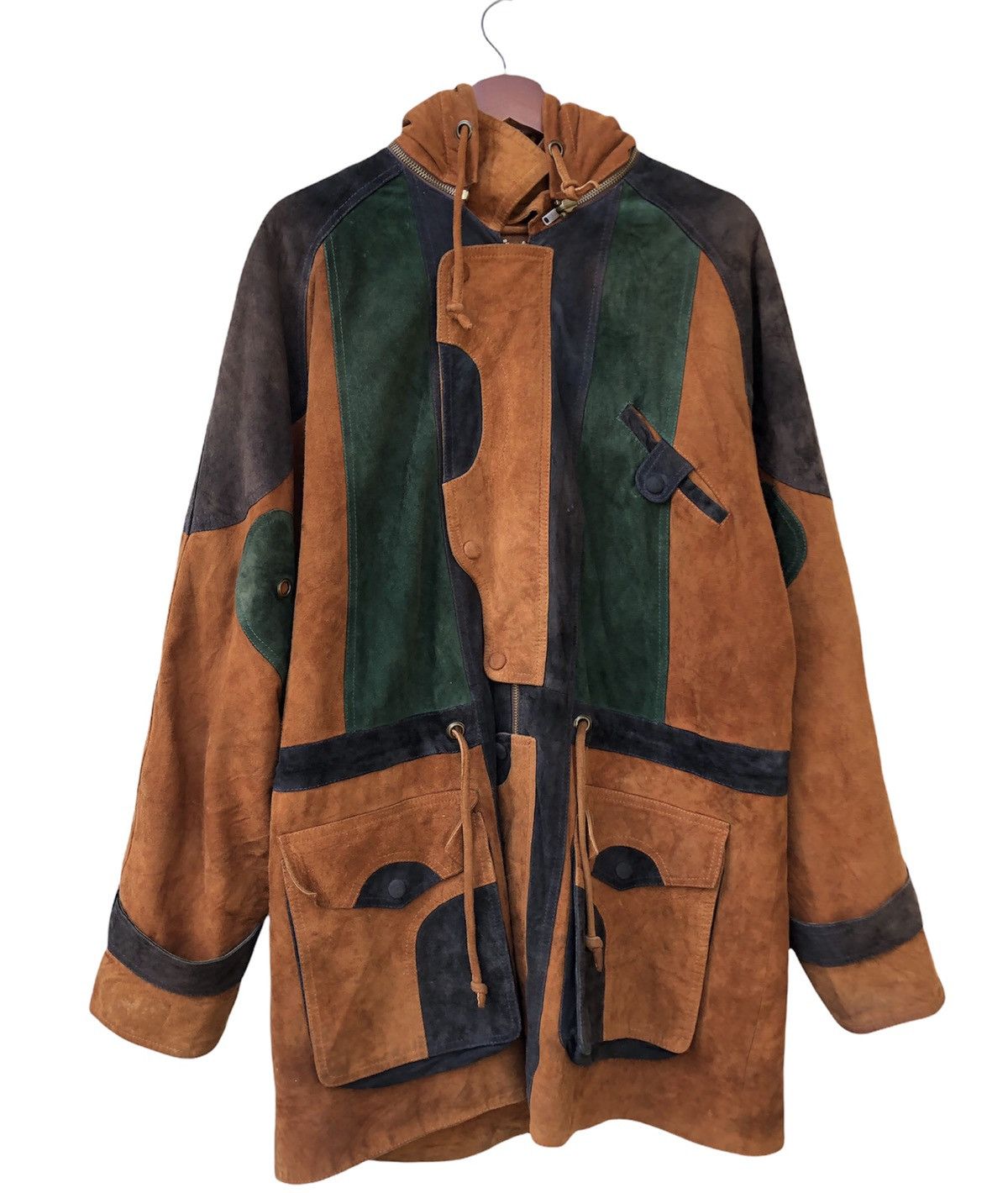 Ekam Japanese Brand Jild Removable Hoodie Suede Leather Jacket Size US XL / EU 56 / 4 - 2 Thumbnail