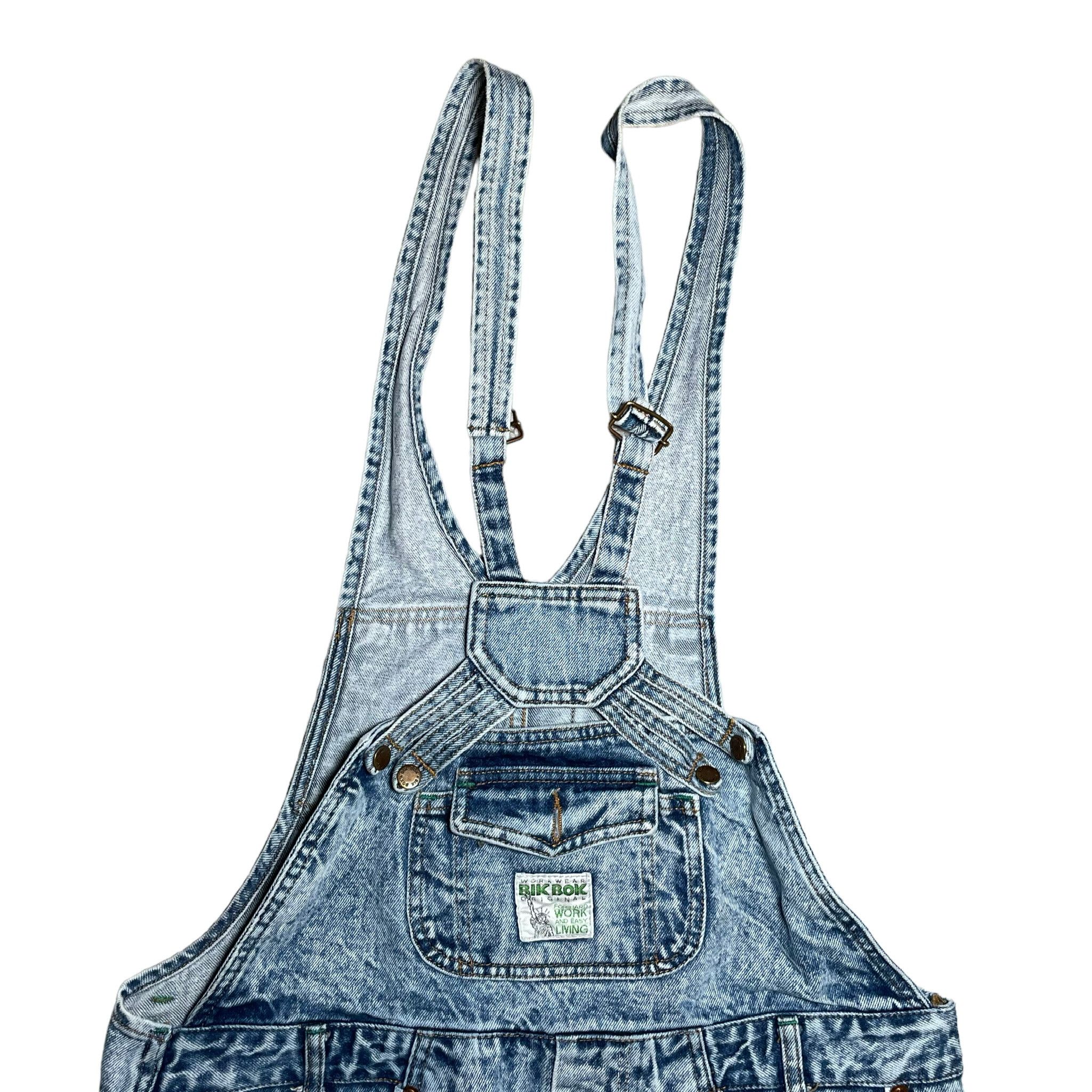 Vintage Bik Bok L marble denim jumpsuit dungarees 90s vintage Grailed