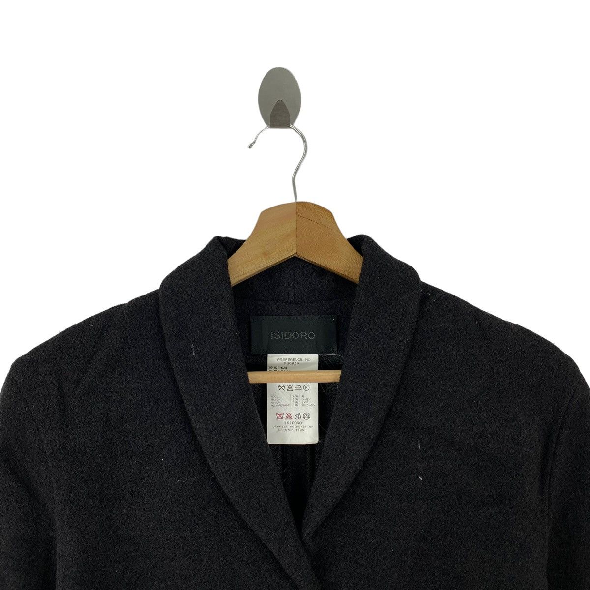 Japanese Brand × Vintage Vintage ISIDORO Button Up Black Wool Cardigan Slim Shirt Size S / US 4 / IT 40 - 2 Thumbnail