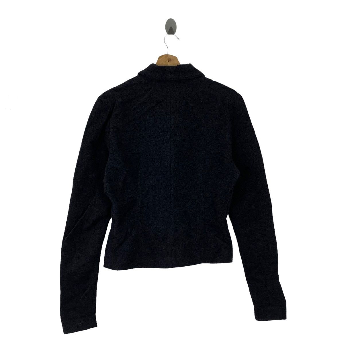 Japanese Brand × Vintage Vintage ISIDORO Button Up Black Wool Cardigan Slim Shirt Size S / US 4 / IT 40 - 5 Thumbnail